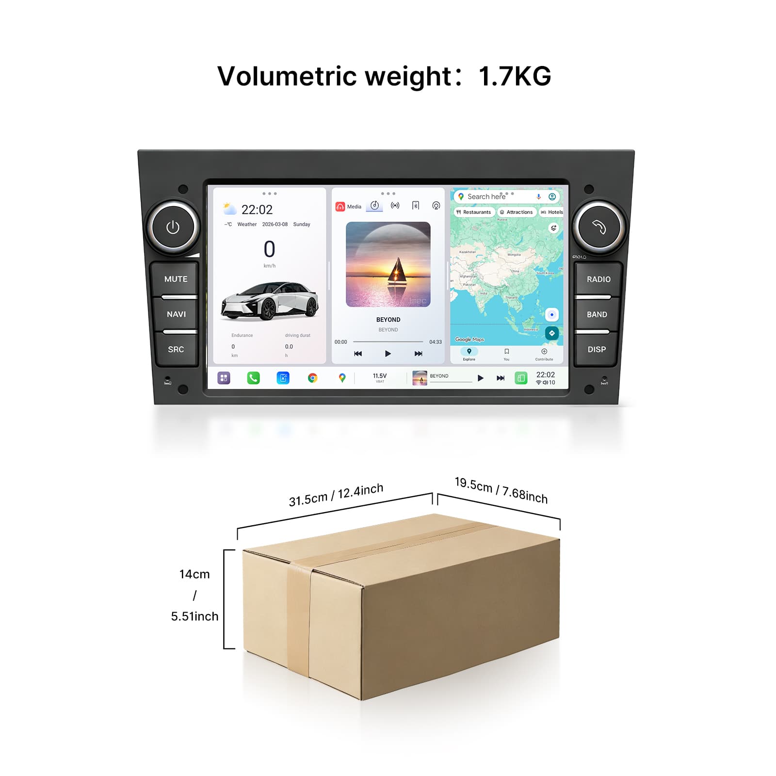 Youducar 7 Inch HD Car Touch Screen, Universal Upgrade Stereo for Opel Series Cars