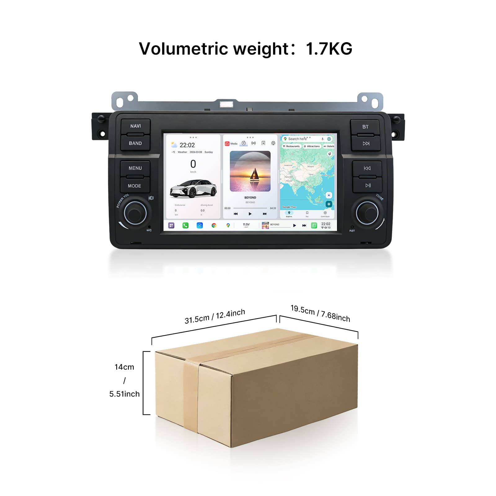 Youducar 7 Inch Android Head Unit for BMW E46 | Plug and Play Car Stereo Upgrade