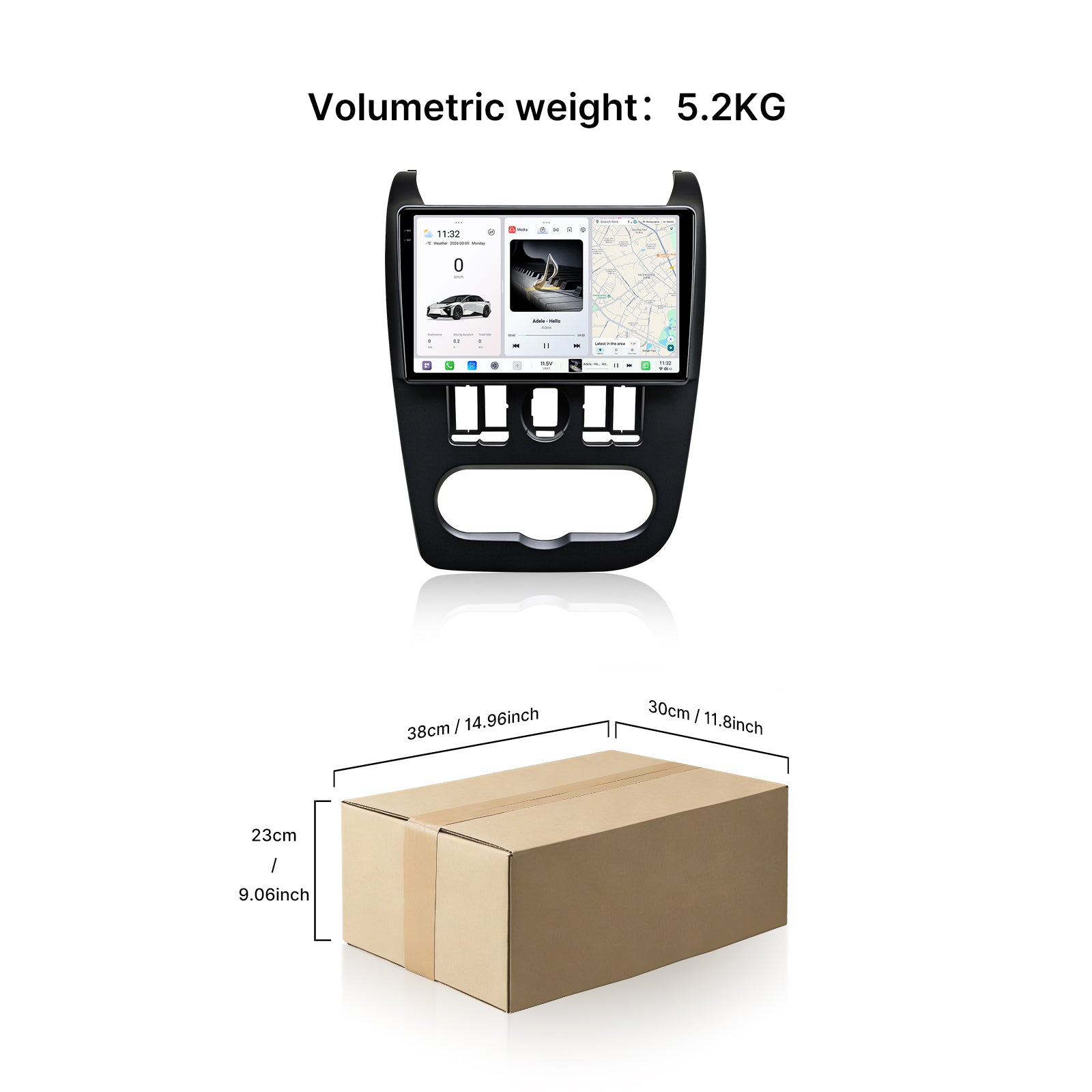 Youducar 9.5" Android Touch Screen Matte Black Frame Kit for LADA Largus 2012 Wireless CarPlay GPS Stereo