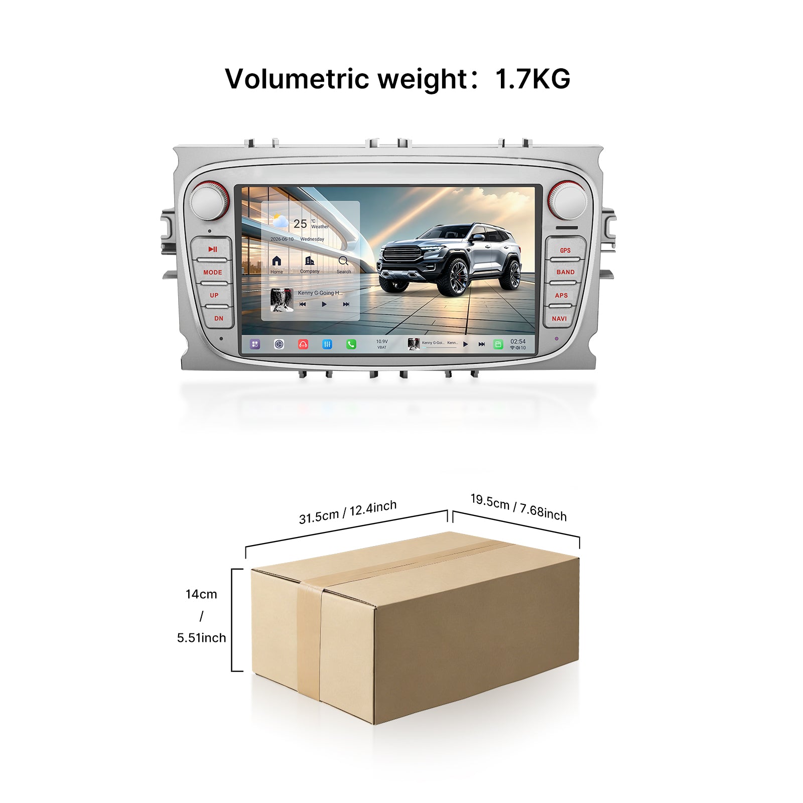 Youducar Dedicated Car Head Unit, 7 Inch Bluetooth Multimedia Radio for Ford Classic Focus