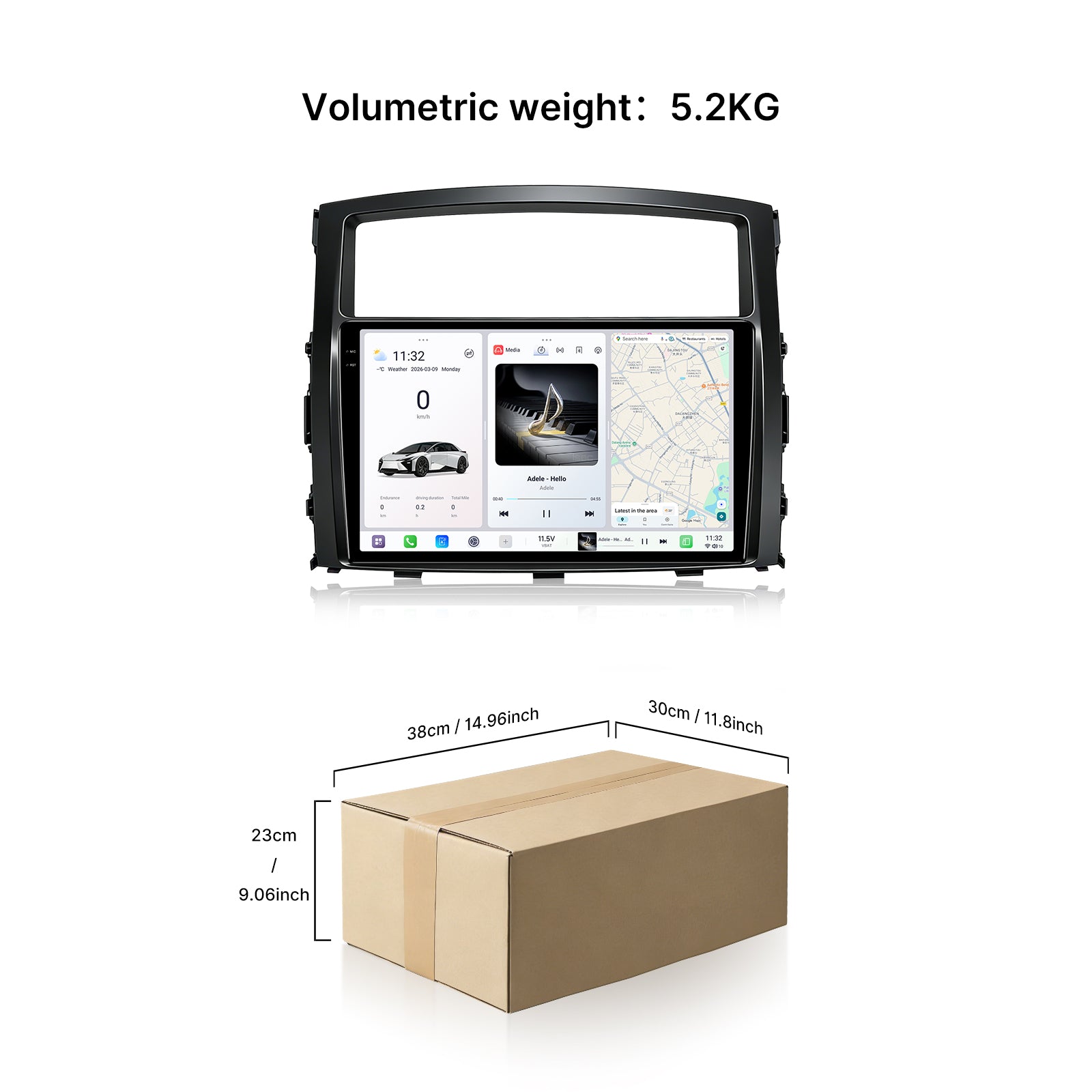 Youducar 9.5" Android Car Stereo for Mitsubishi Pajero 2006-2020 | Glossy Black Frame IPS Touch Screen Plug & Play