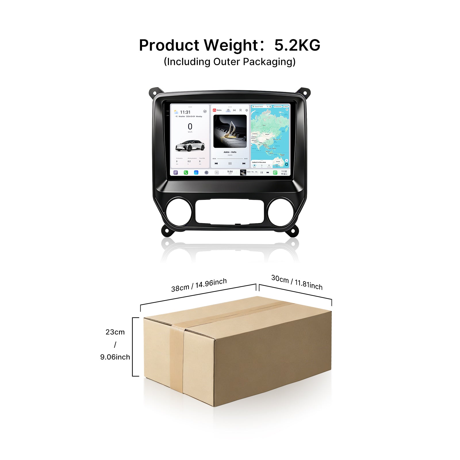 Youducar 2014-2018 Chevy Silverado 10.36 Inch Touch Screen Car Radio | Plug and Play Frame & Navigation Player