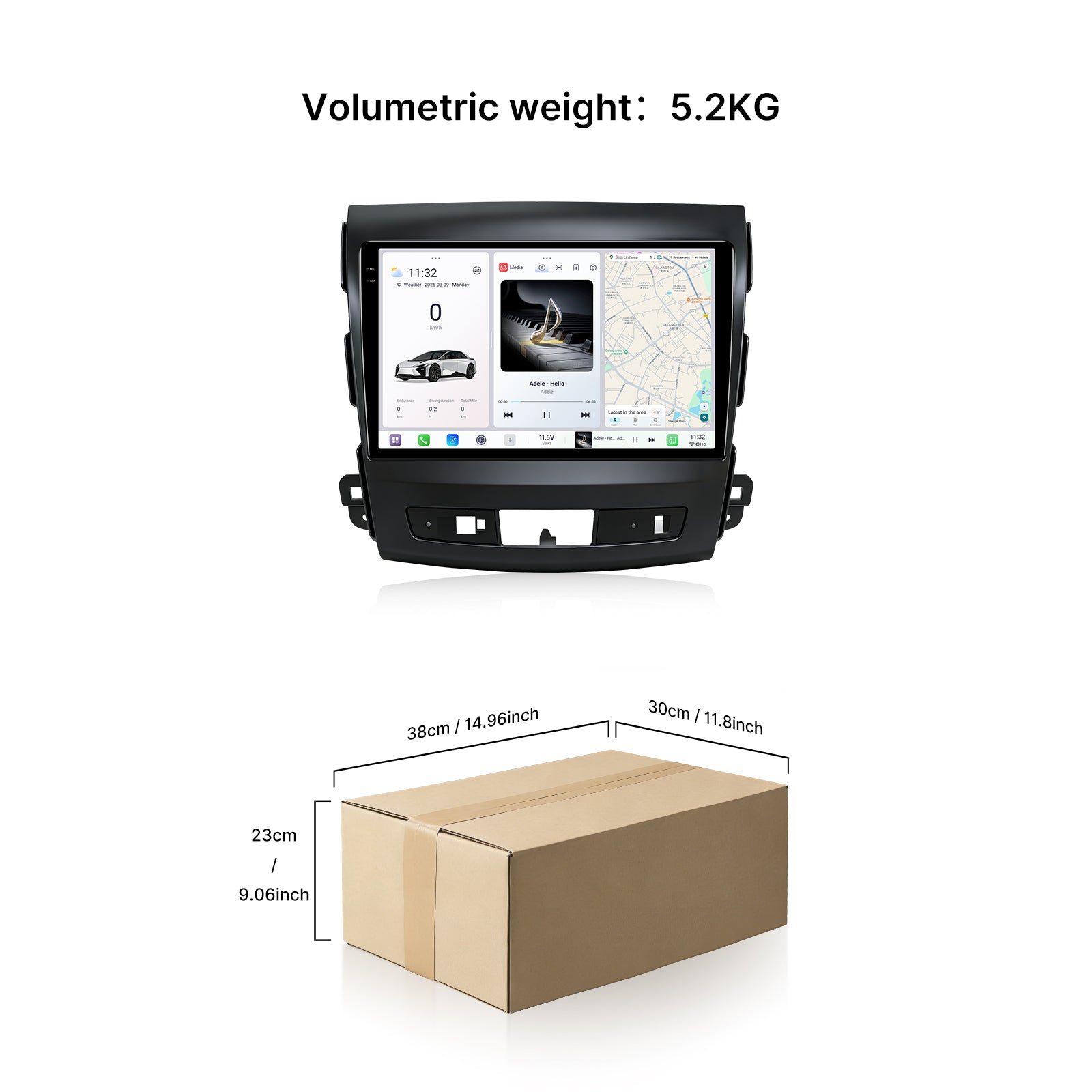 Youducar 9.5" Android Car Stereo for Mitsubishi Outlander 2008-2015 | Glossy Black Frame IPS Touch Screen Plug & Play