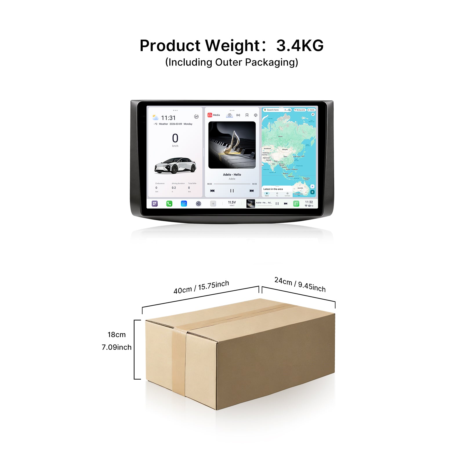 Youducar 9.5 Inch Android Car Screen With Frame for Chevrolet Lova 2006-2010