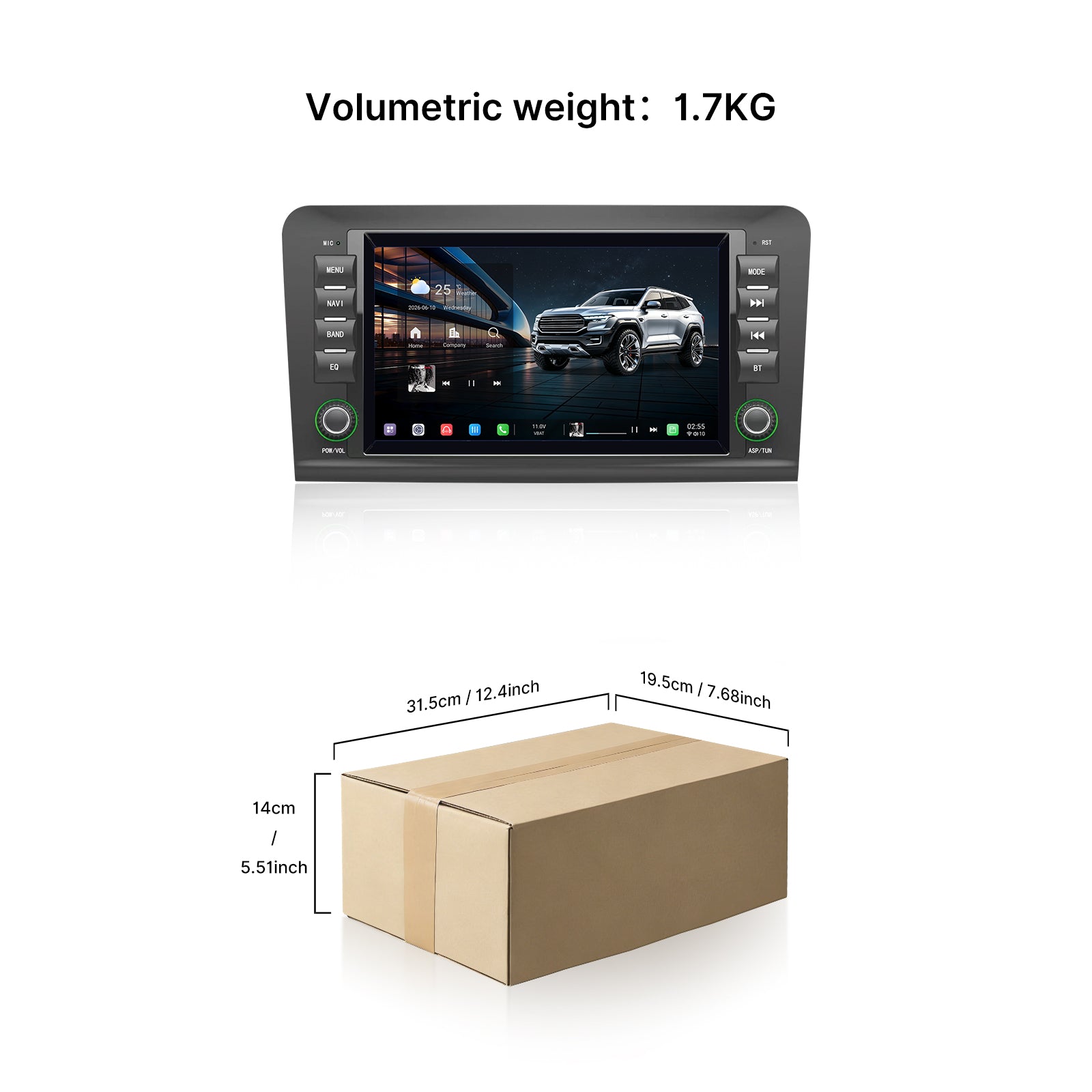 Youducar 8 Inch Dedicated Car Stereo, Custom Touch Screen for Mercedes Benz ML Class