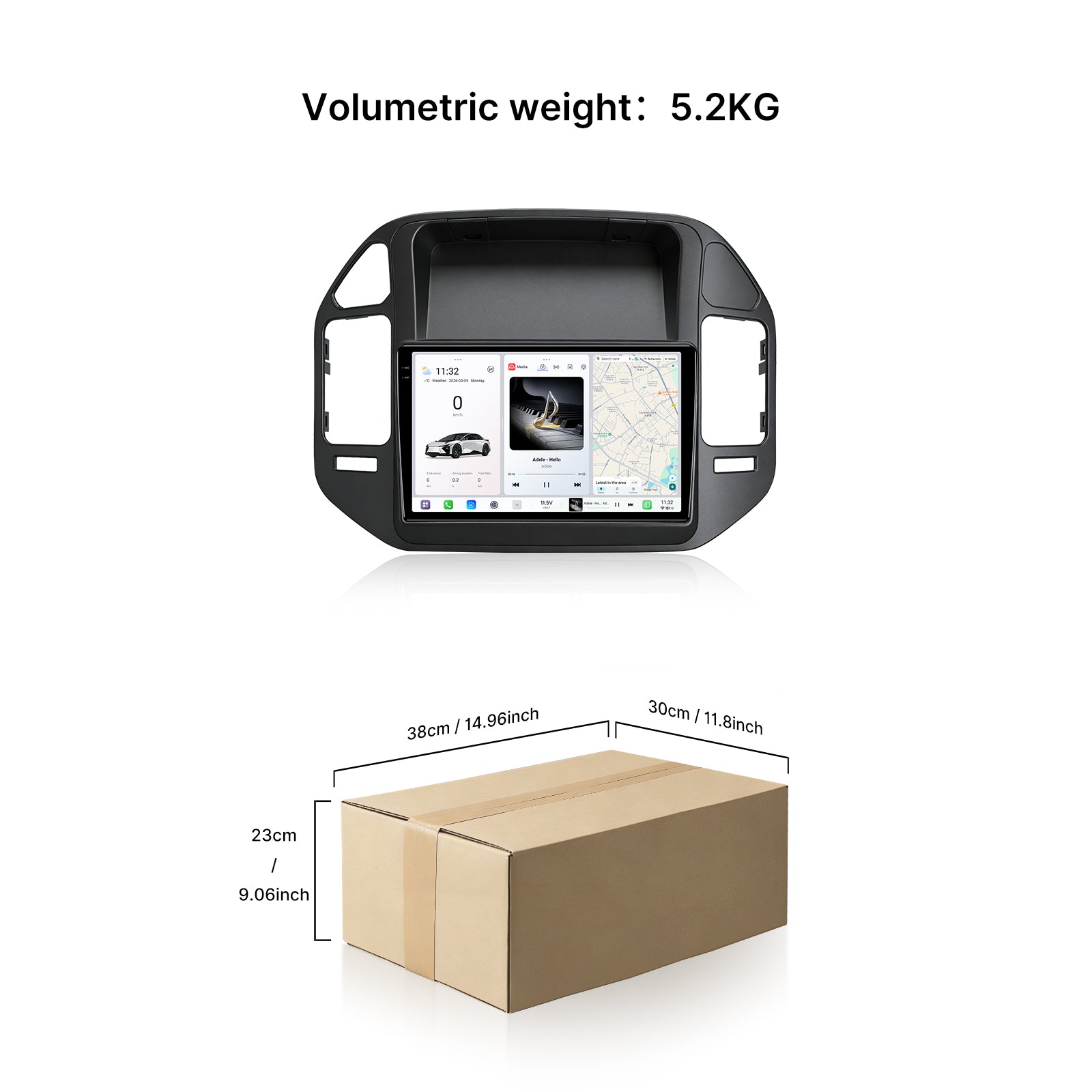 Youducar 9.5" Android Car Stereo for Mitsubishi Pajero V73 2008-2011 | Matte Black Frame IPS Touch Screen Plug & Play