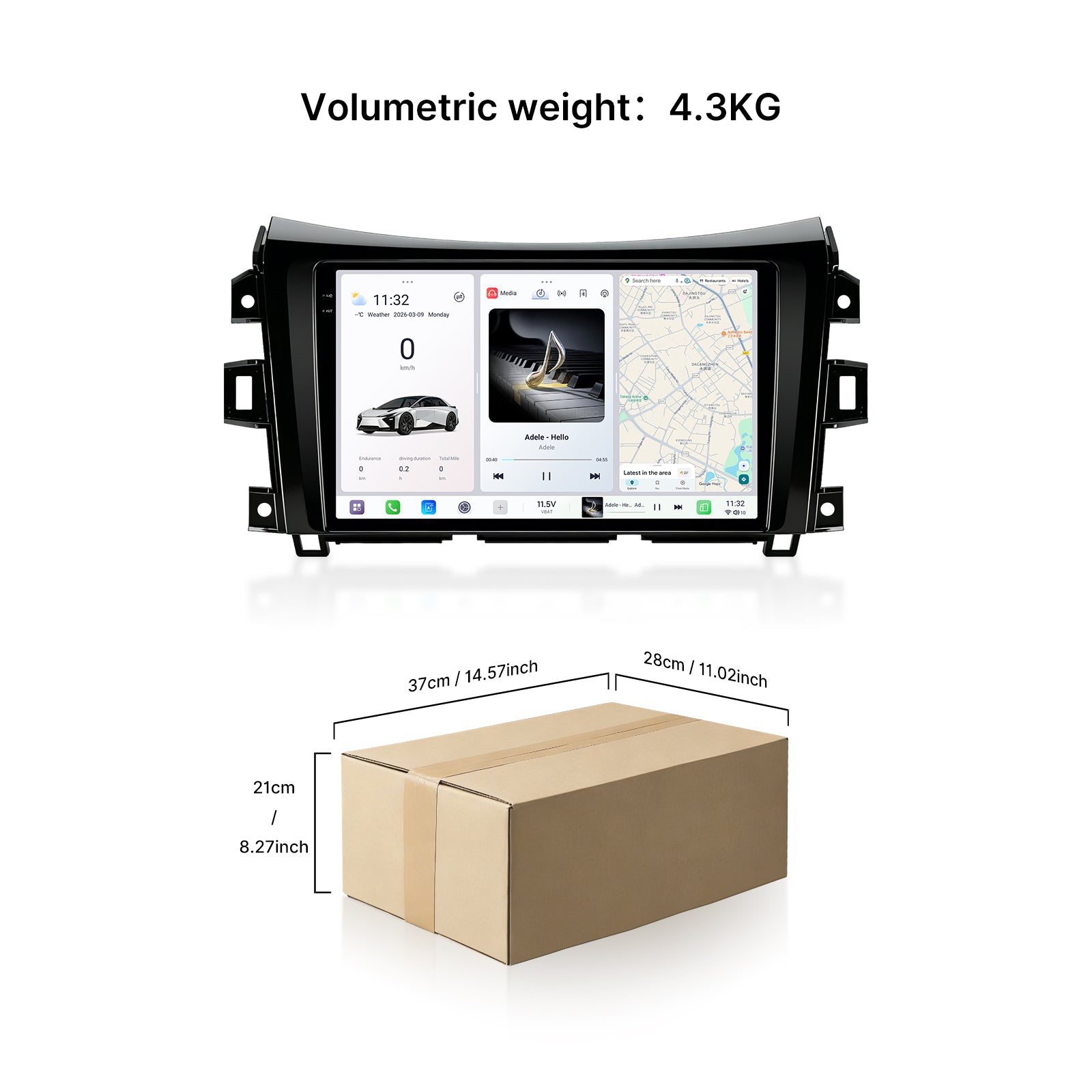 Youducar 9.5" Android Car Stereo for Nissan Navara / Terra 2017-2023 | GPS Navigation Radio Dashboard Frame Kit