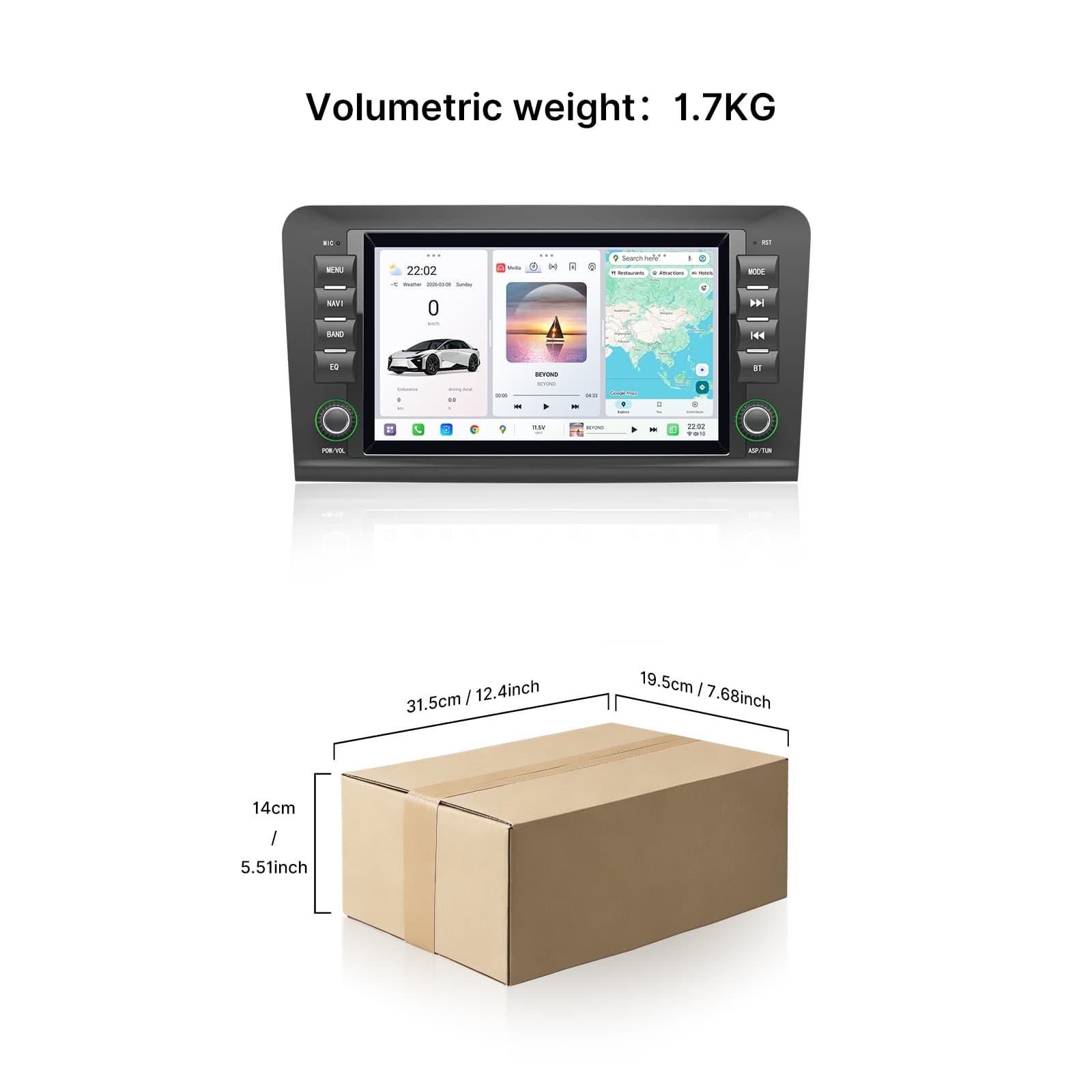 Youducar 8 Inch Dedicated Car Stereo, Custom Touch Screen for Mercedes Benz ML Class