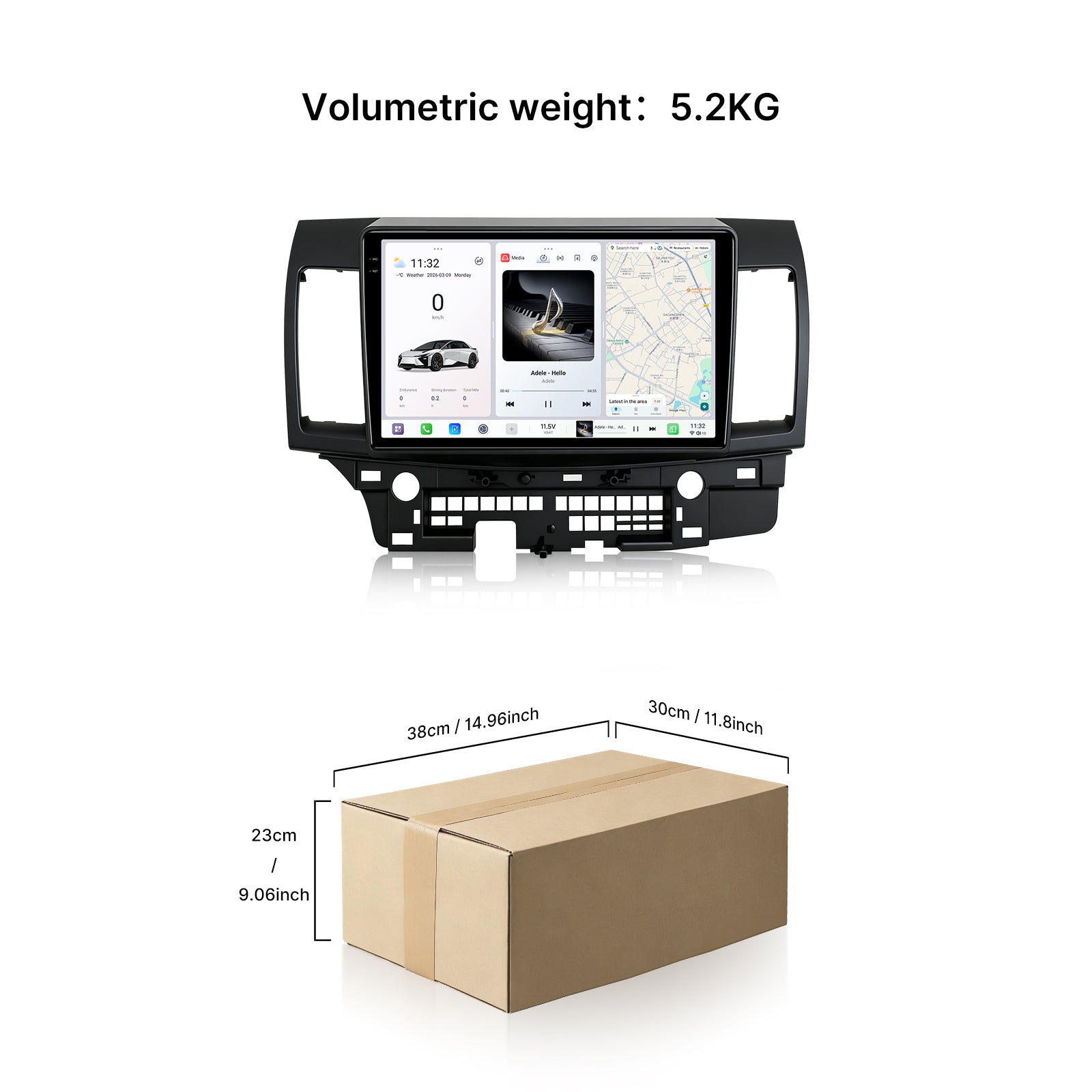 Youducar 9.5 Inch Android Car Stereo For Mitsubishi Lancer EX 2010-2018 With Dashboard Frame