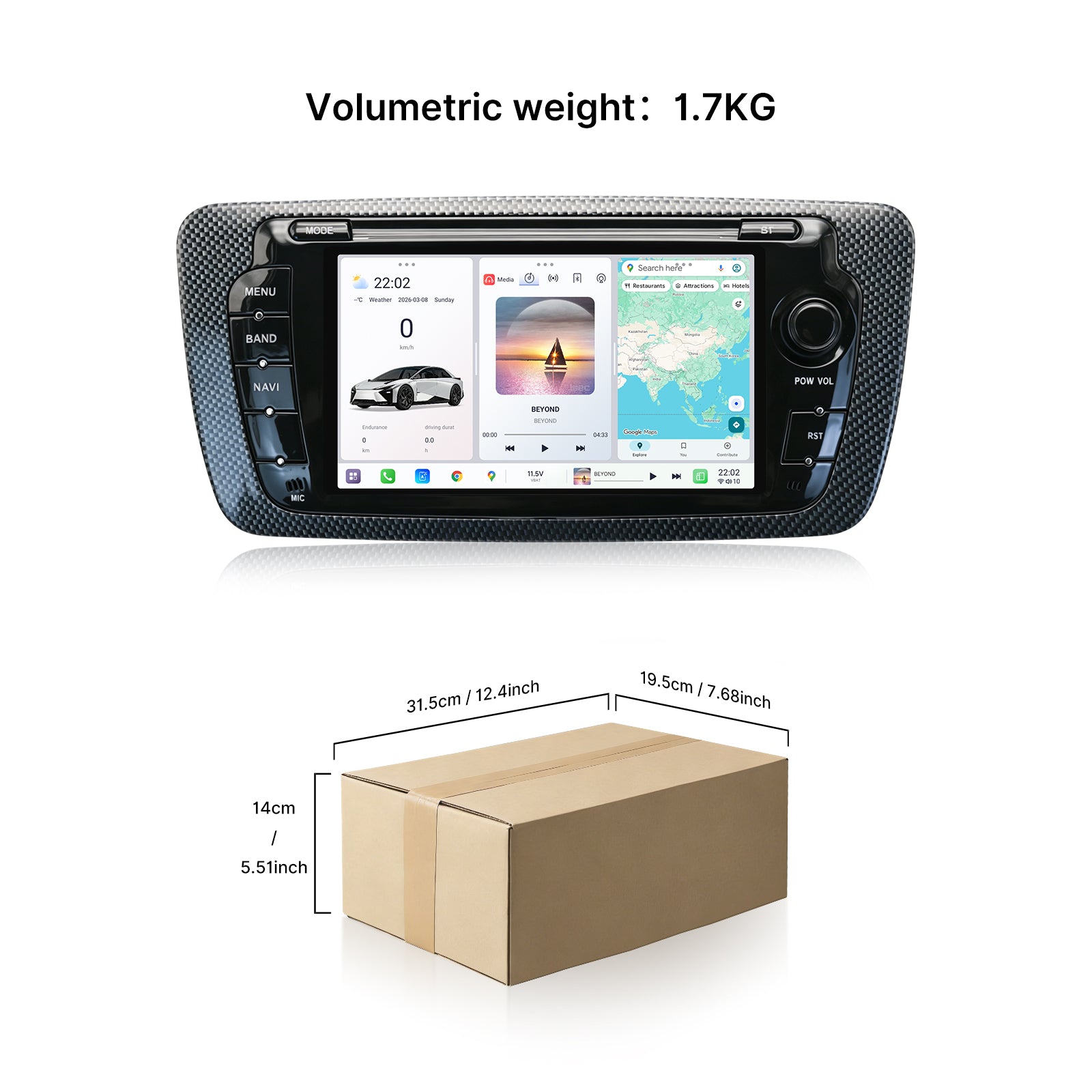 Youducar SEAT Universal 7" Touch Screen Radio Upgrade | Wireless CarPlay & Android Auto