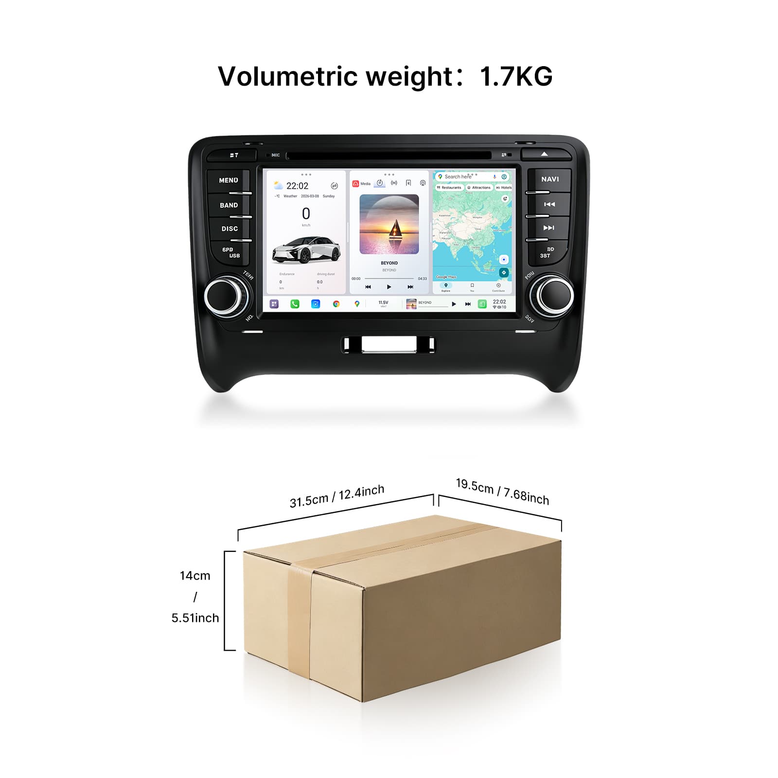 Youducar 7 Inch Dedicated Android Head Unit for Audi TT | Plug and Play Car Stereo Upgrade