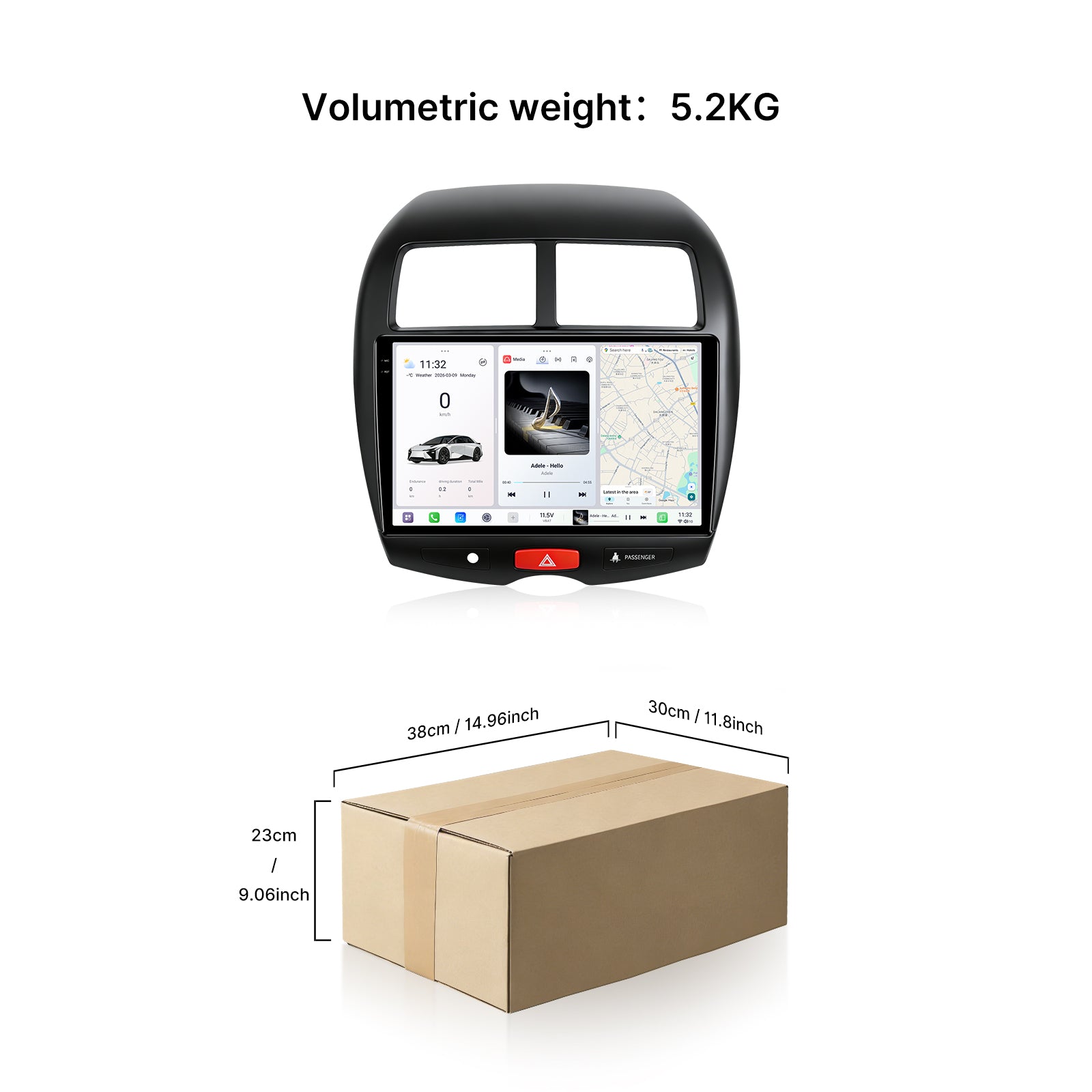 Youducar 10.36" Android Car Stereo for Mitsubishi ASX 2011-2018 | Glossy Black Frame IPS Touch Screen Plug & Play