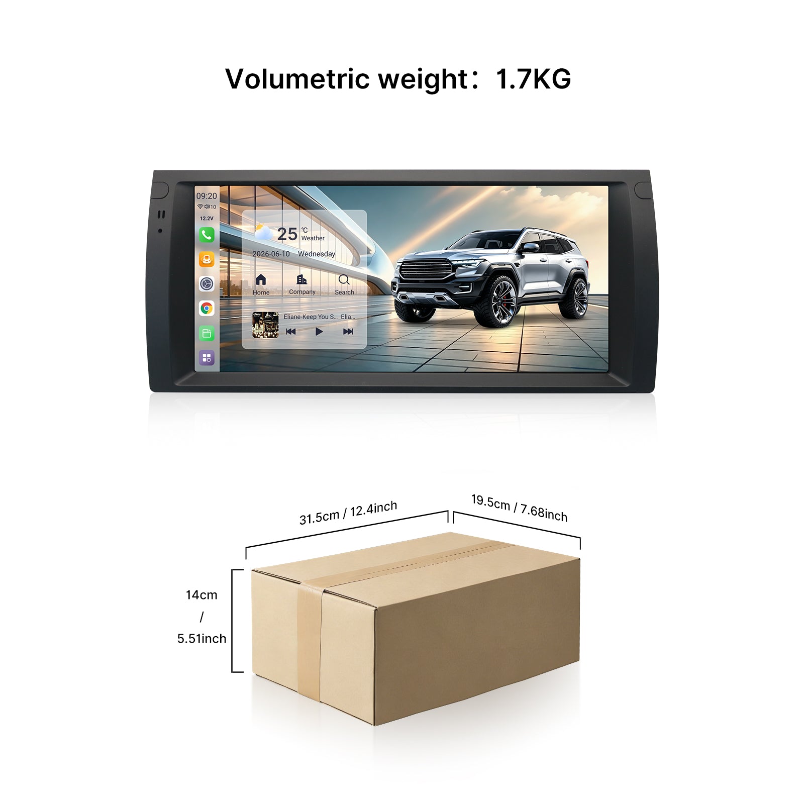Youducar 10.33 Inch Android Car Stereo for BMW E39, HD Touch Screen GPS Navigation Head Unit with CarPlay Android Auto