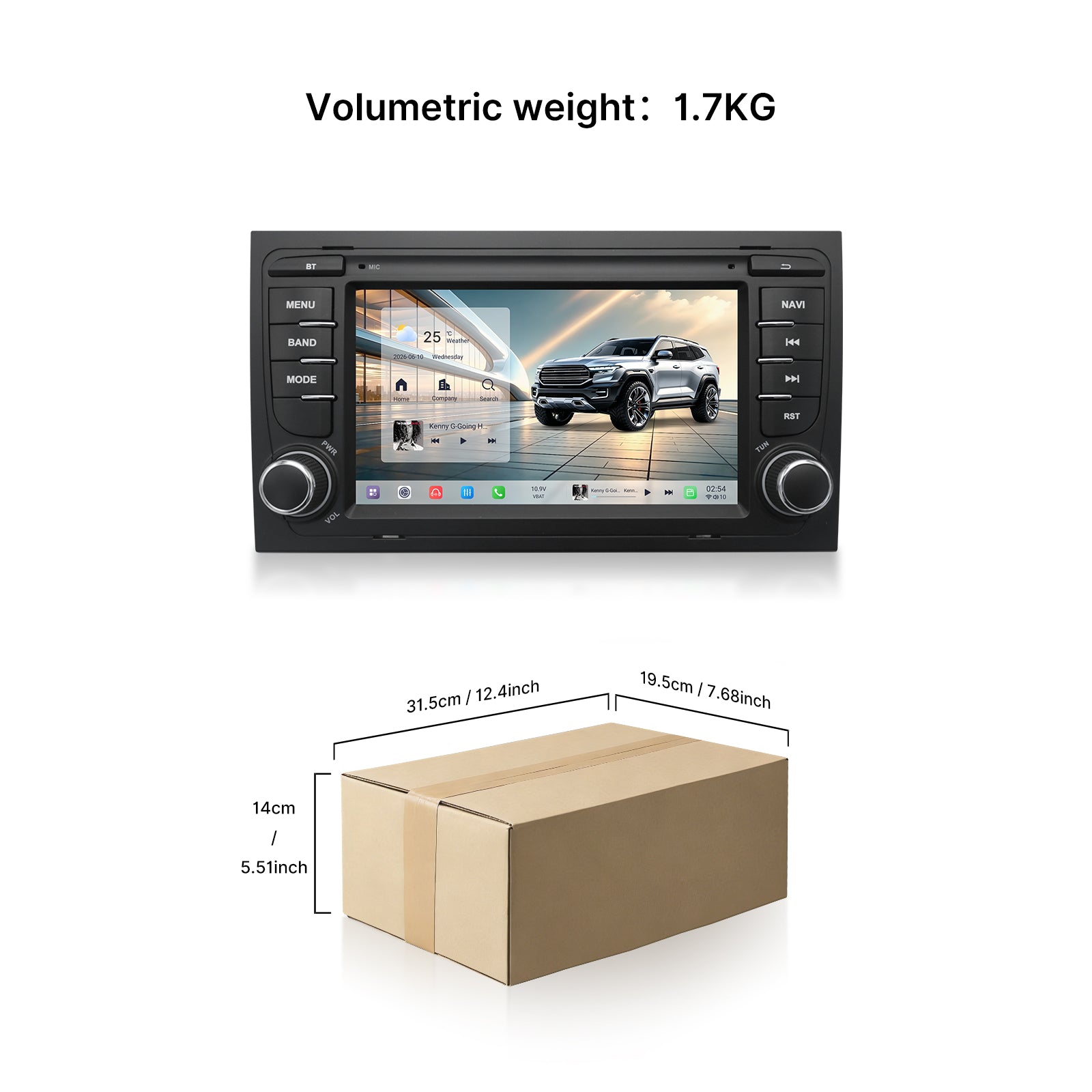 Youducar Special Fit for Old Audi A4 | 7'' HD Bluetooth Car Stereo with CarPlay