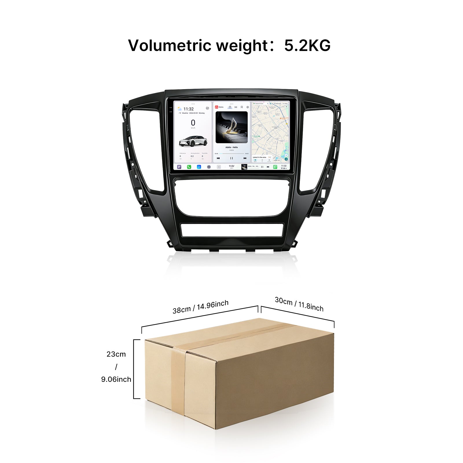 Youducar 9.5" Android Car Stereo for Mitsubishi Pajero Sport 2017-2019 | Touch Screen Head Unit with Frame
