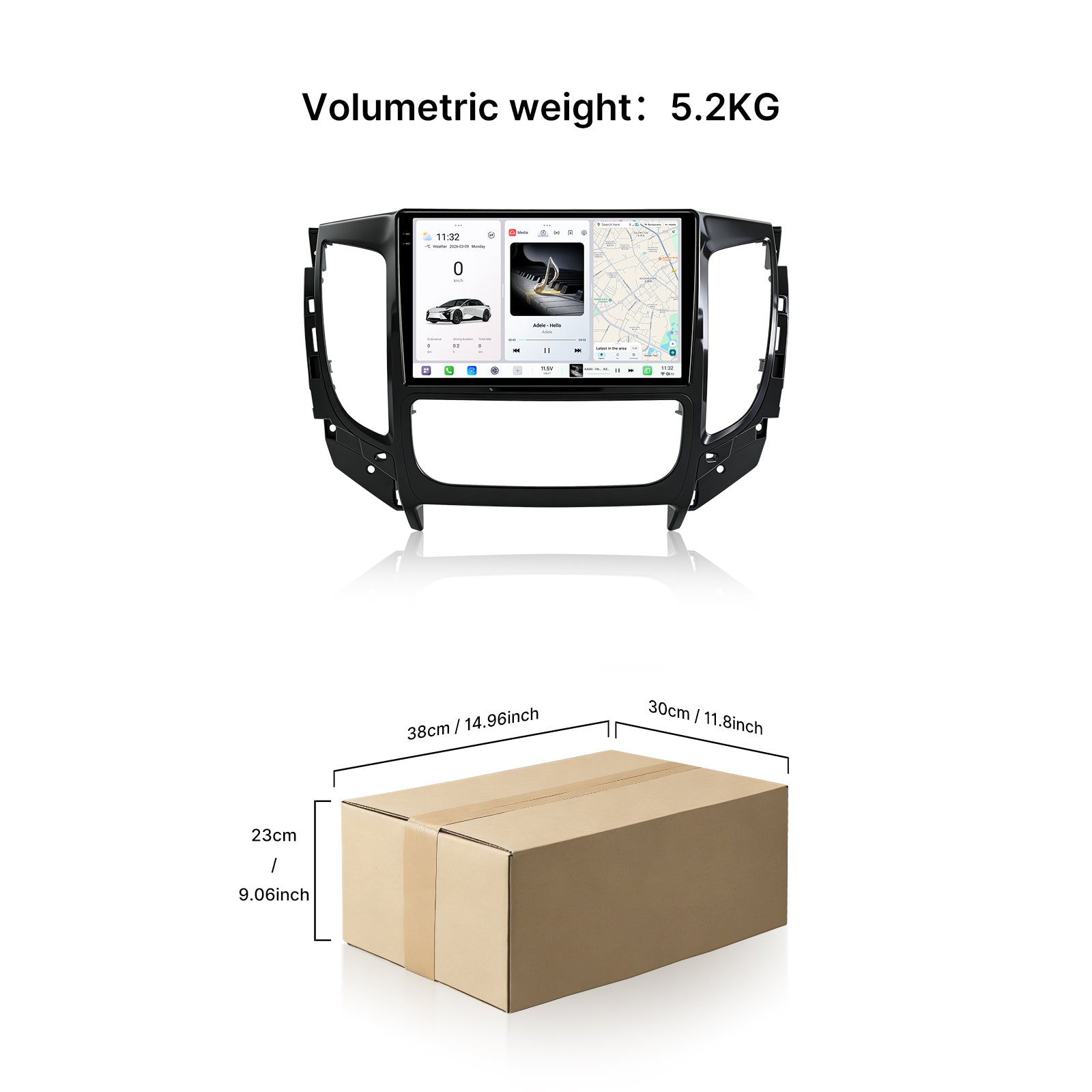 Youducar 9.5" Android Car Stereo for Mitsubishi Pajero Sport Triton 2015-2025 Auto AC | Glossy Black Frame Plug & Play