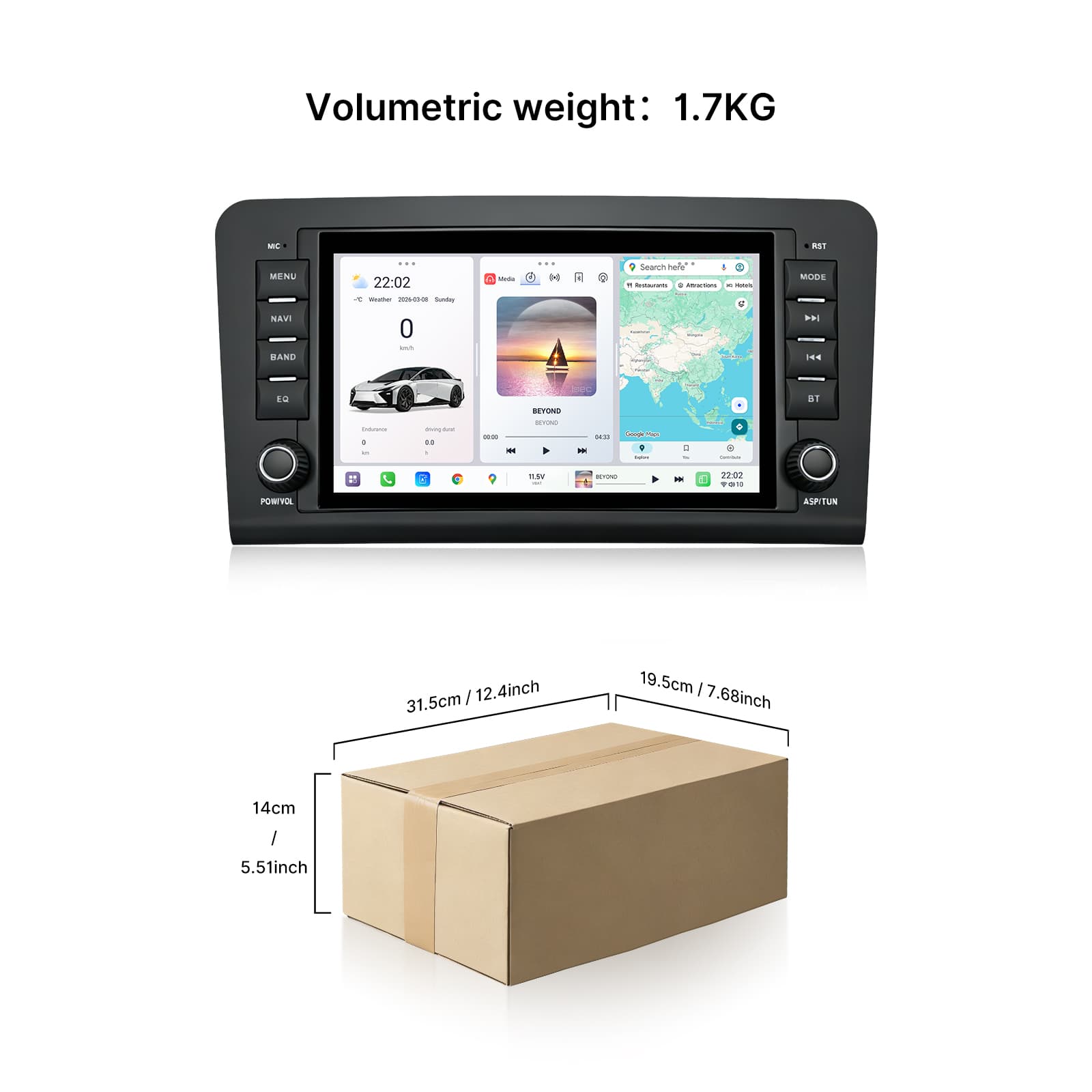 Youducar 8" Android Car Stereo for Mercedes-Benz R-Class W251 (2006-2012) | Wireless CarPlay & Android Auto GPS Navigation Head Unit