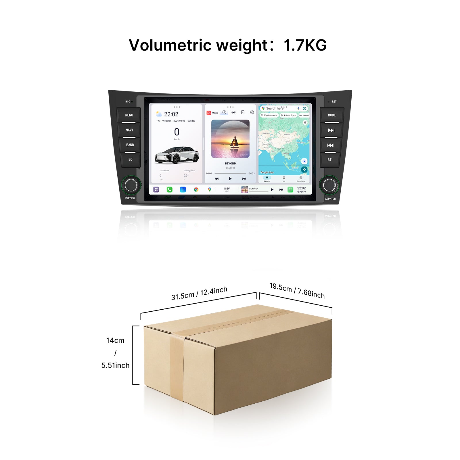 Youducar Mercedes W211 8" Touch Screen Radio Upgrade | Wireless CarPlay & Android Auto