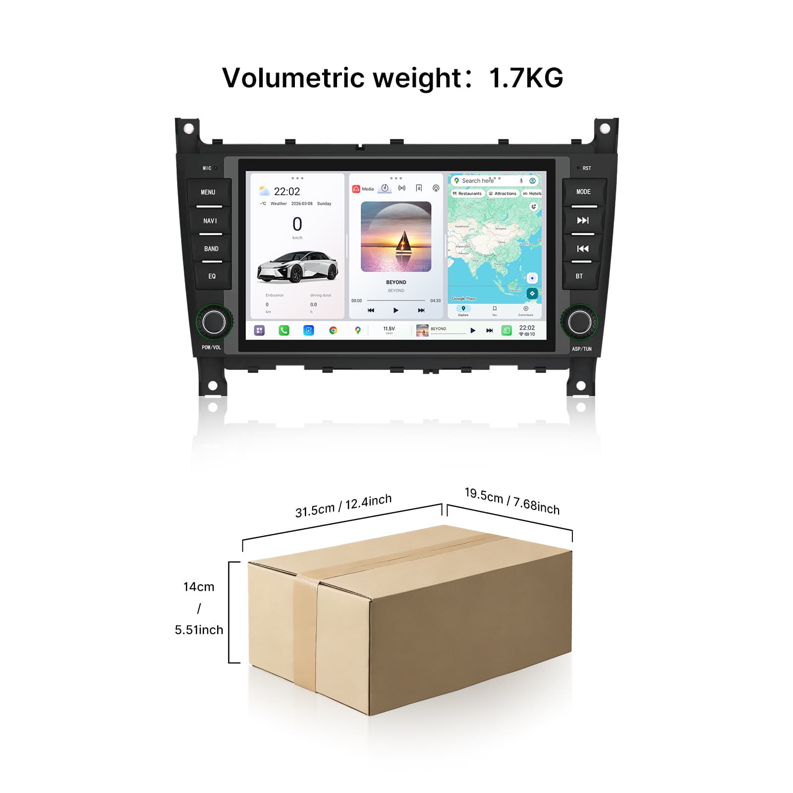 Youducar 8" Dedicated Car Head Unit for Mercedes C-Class W203, Original Car Fit GPS Navigation Stereo