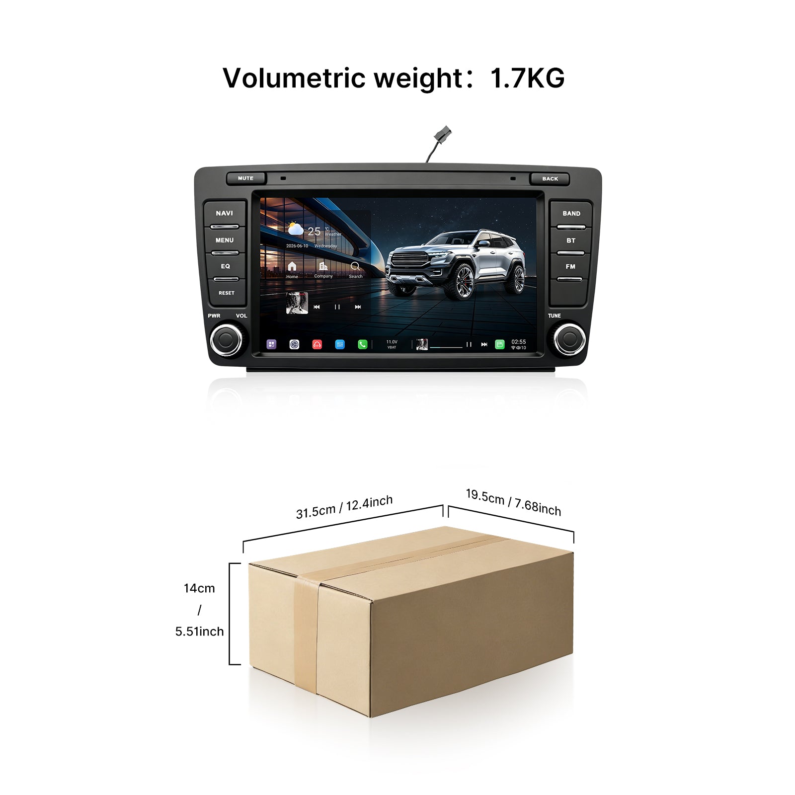 Youducar Skoda Octavia 8'' Universal Car Radio, Wireless CarPlay & Android Auto Multimedia Player