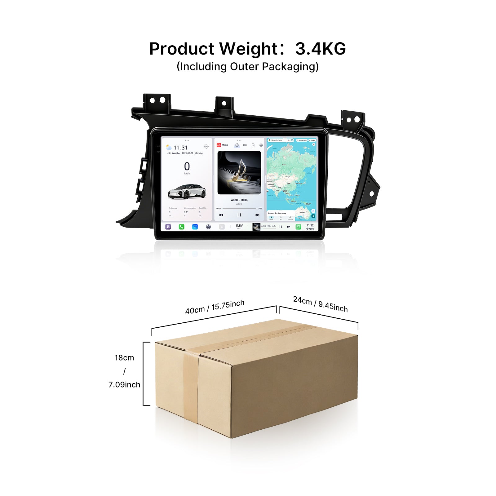 Youducar 9.5 Inch HD Android Car Radio for Kia K5 2nd Gen 2011-2015 Multimedia Player