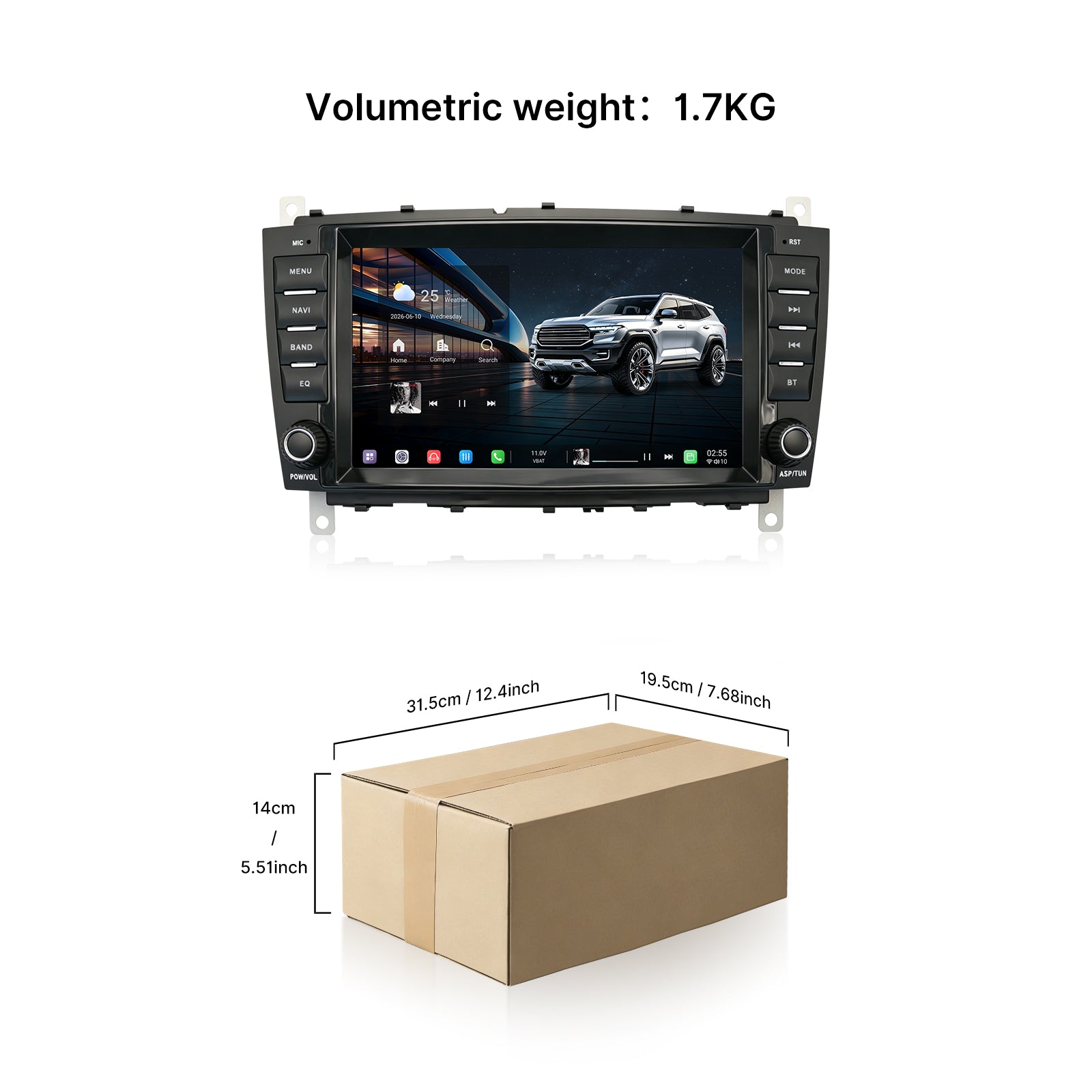 Youducar 8'' HD Touch Screen Car Stereo, Exclusive Upgrade for Mercedes C Class