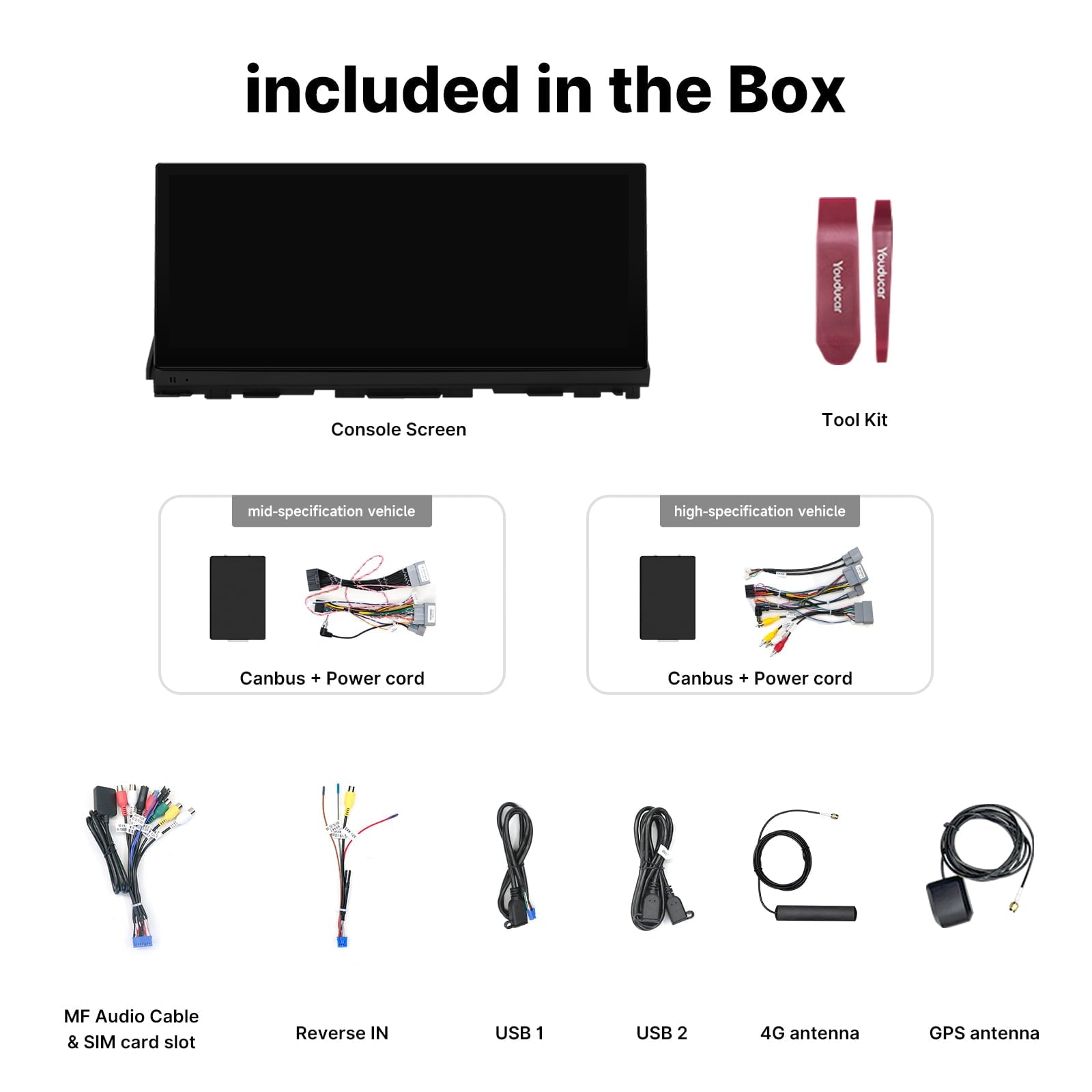 Youducar 12.3-Inch Android Head Unit for Honda Odyssey 2022-2026 | Large Touchscreen with Wireless CarPlay & Android Auto Honda