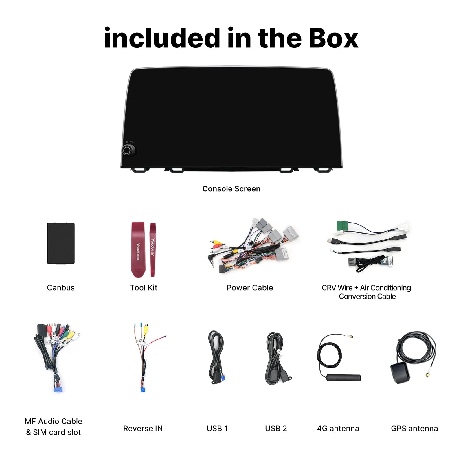 Youducar 10.33-Inch Android Head Unit for Honda CR-V 2017-2022 | Large Touchscreen with Wireless CarPlay & Android Auto Honda