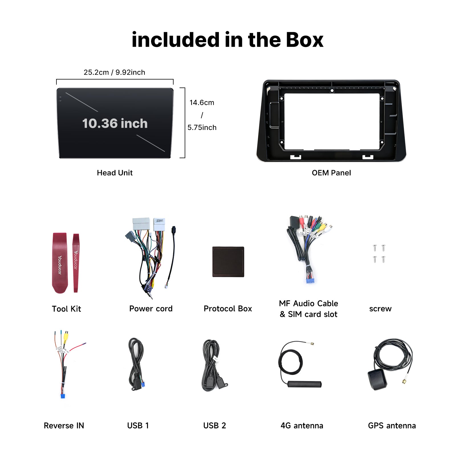 Youducar 10.36" Android Car Stereo for Nissan Kicks 2017-2023 | GPS Navigation Radio with Custom Dashboard Frame Kit