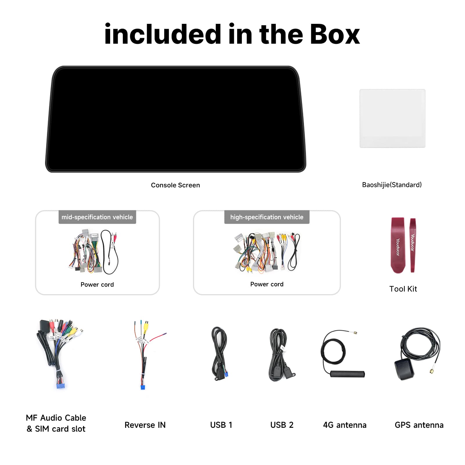 Youducar 12.3-Inch Android Head Unit for Acura TSX (Honda Spirior) 2009-2014 | OEM-Style Large Screen with Wireless CarPlay Honda