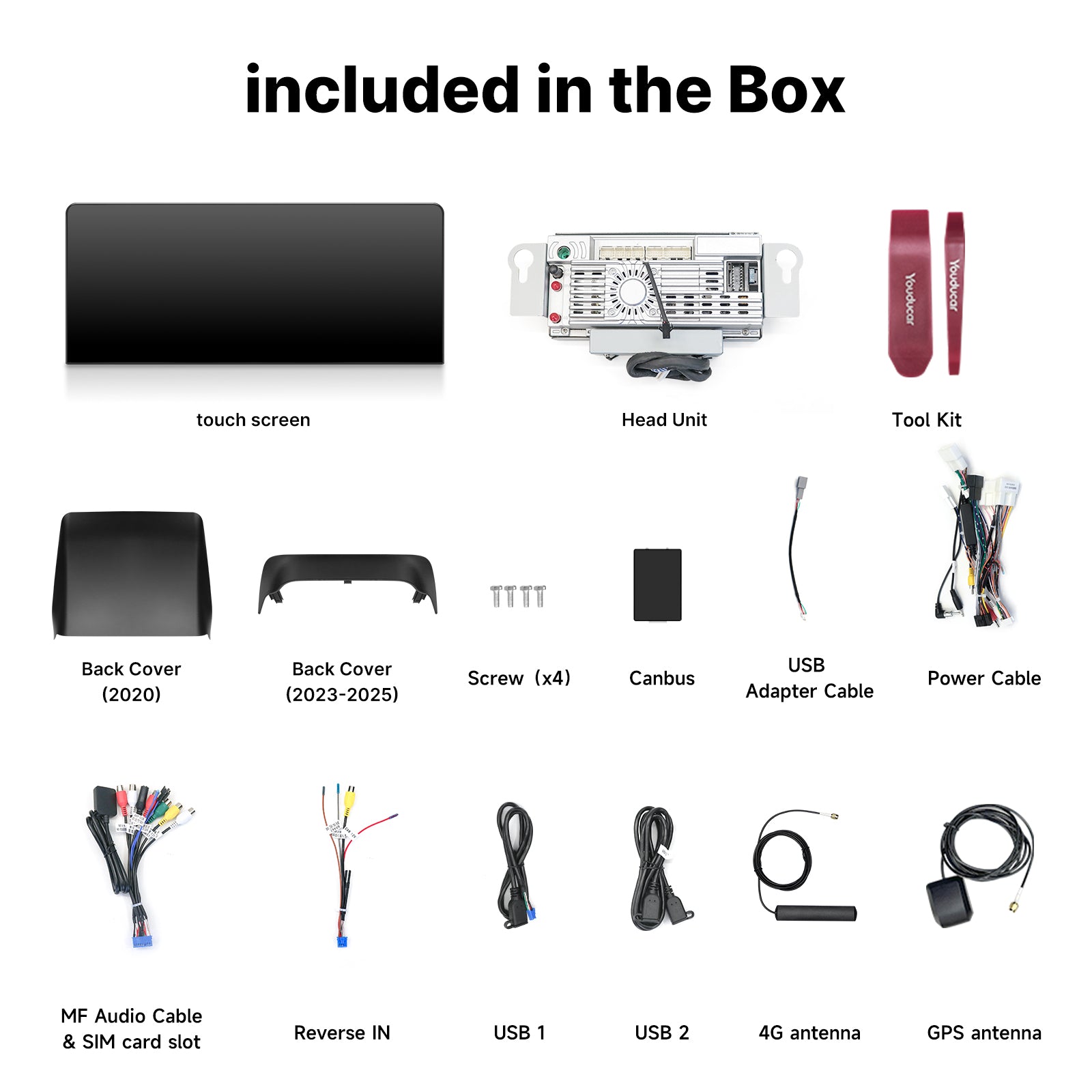 Youducar 12.3-Inch Android Head Unit for Honda Accord 2018-2022 | Large Touchscreen with Wireless CarPlay & Android Auto