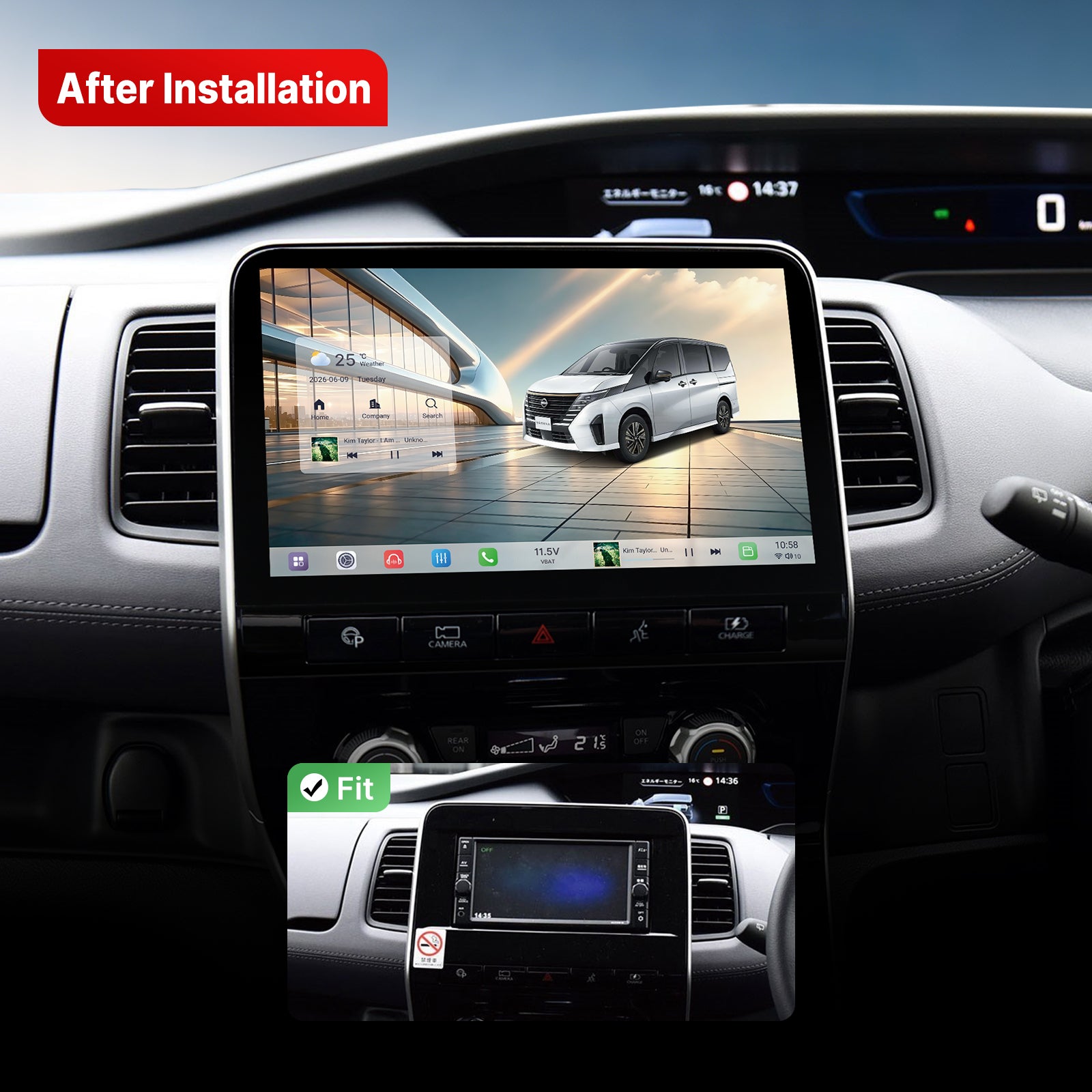 Youducar 11.5 Inch Android Car Stereo For Nissan Serena 2020‑2022, Plug and Play Car Radio GPS Navigation Head Unit