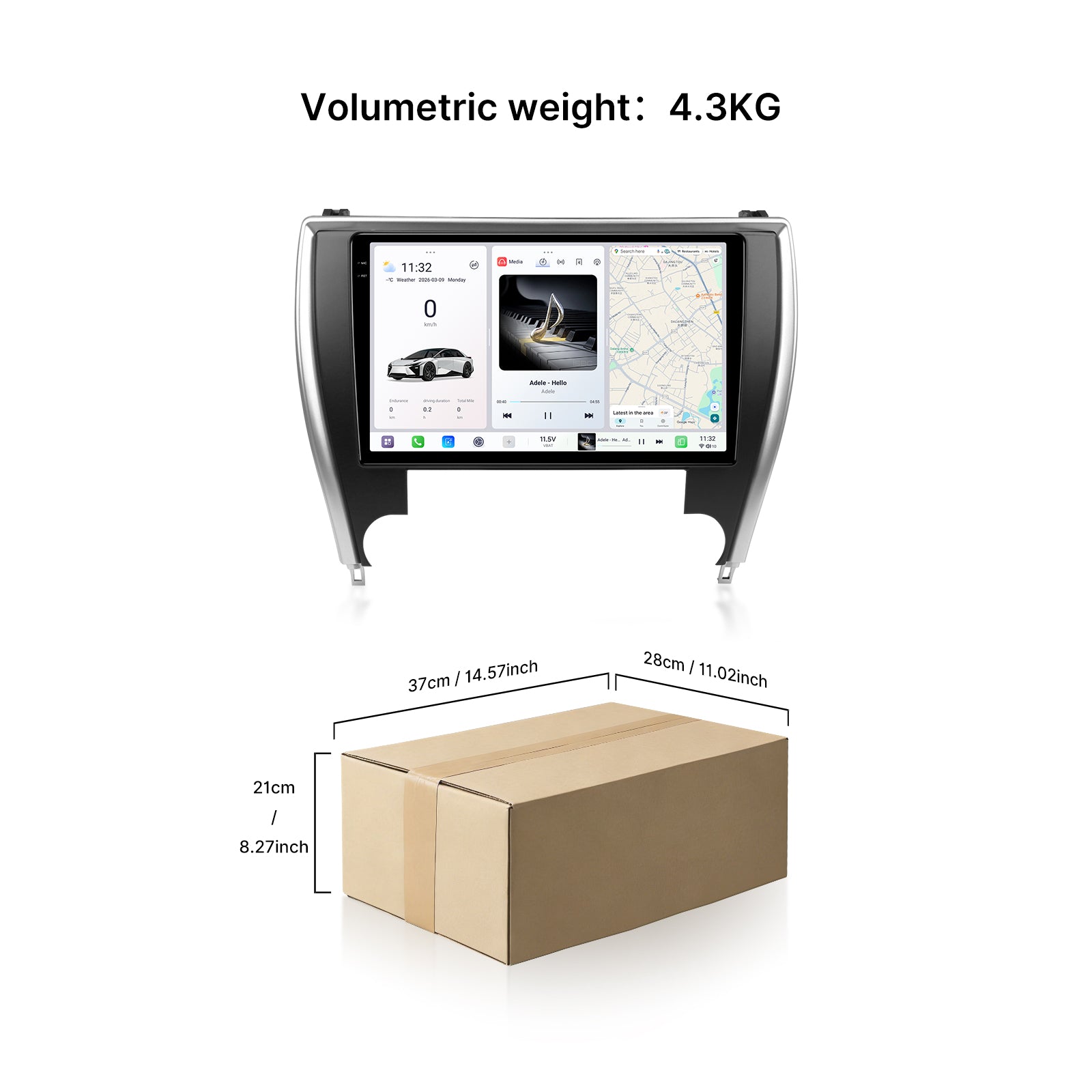 Youducar 9.5" Android Touch Screen + Frame Kit for Toyota Camry 2015-2017 Middle East Southeast US Version CarPlay GPS Radio