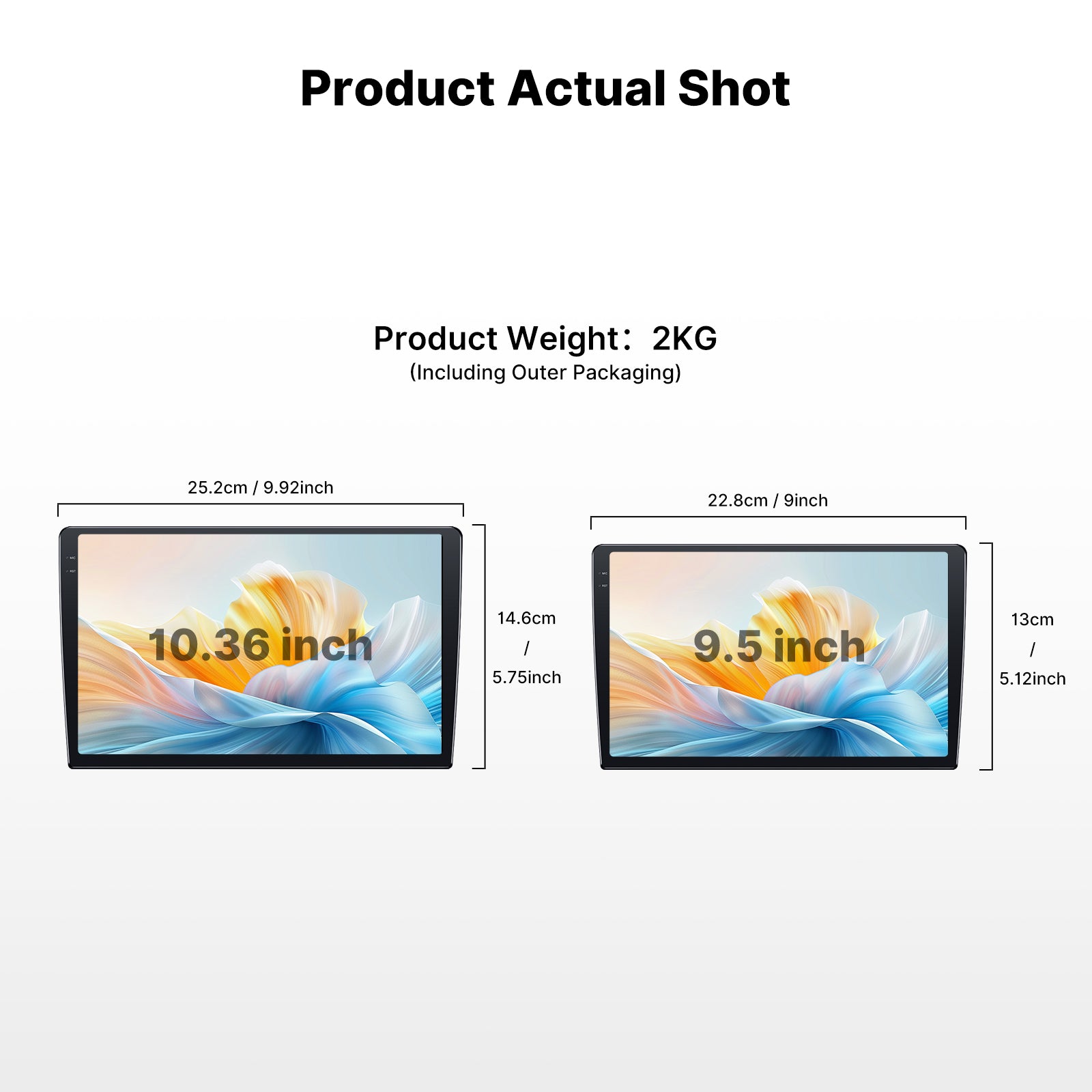 Youducar 9"/10" Zoll Android Autoradio Navigationssystem Universal 2 DIN Verstellbarer Schwebender Bildschirm CD-Player 1 Jahr Apple
