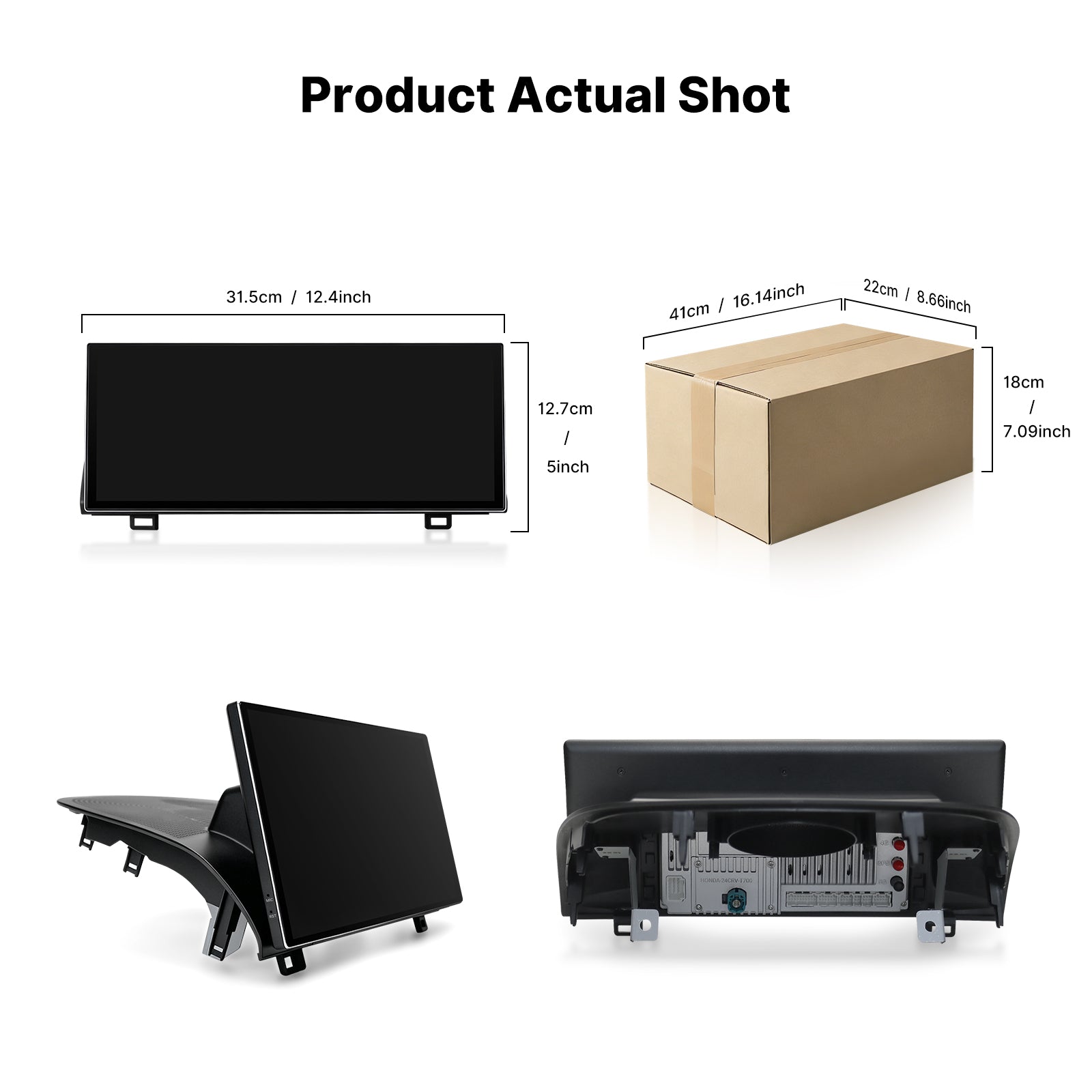 12.3-Inch Dual OS Android Head Unit for Honda Accord 10th Gen 2018-2022, Wireless CarPlay Android Auto Large Touch Screen