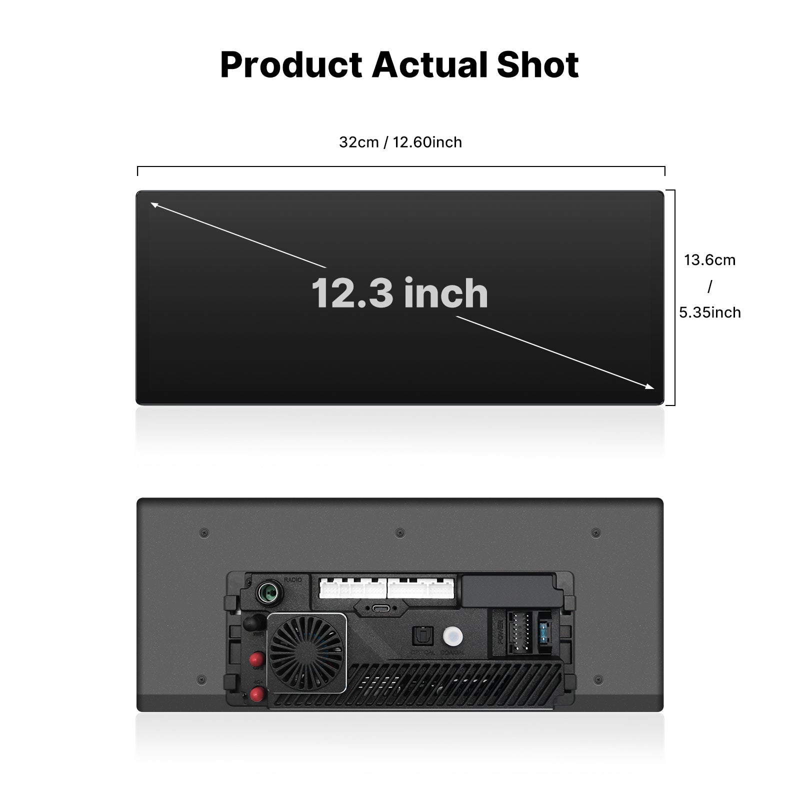Youducar 12.3 Inch Android Car Radio DVD Player GPS Navigation Head Unit Universal 2 DIN Adjustable Floating Screen Hi-Res Audio