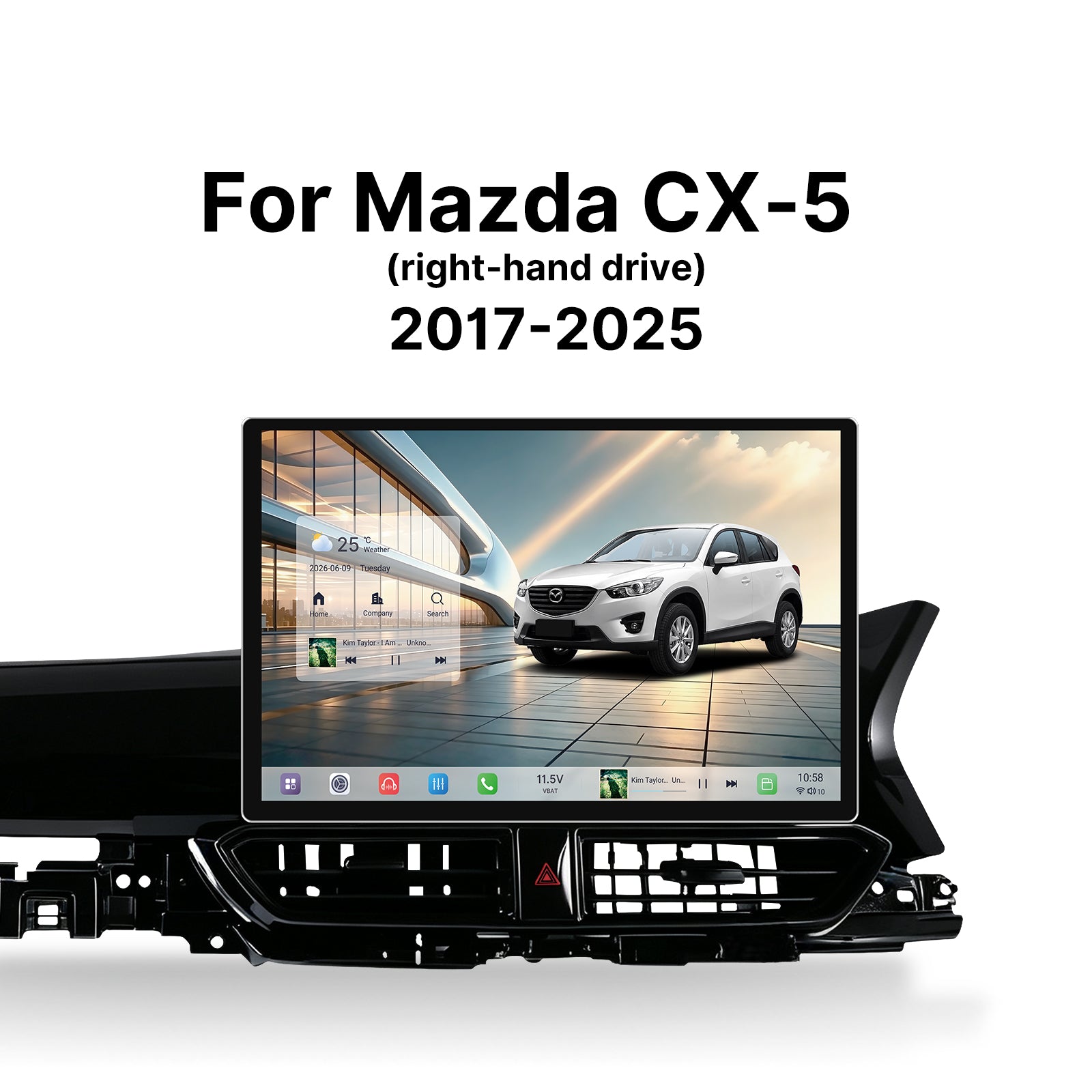 Youducar 13.1 Inch Android Car Stereo For Mazda CX‑5 2017‑2025 RHD, Plug and Play Car Radio GPS Navigation Head Unit