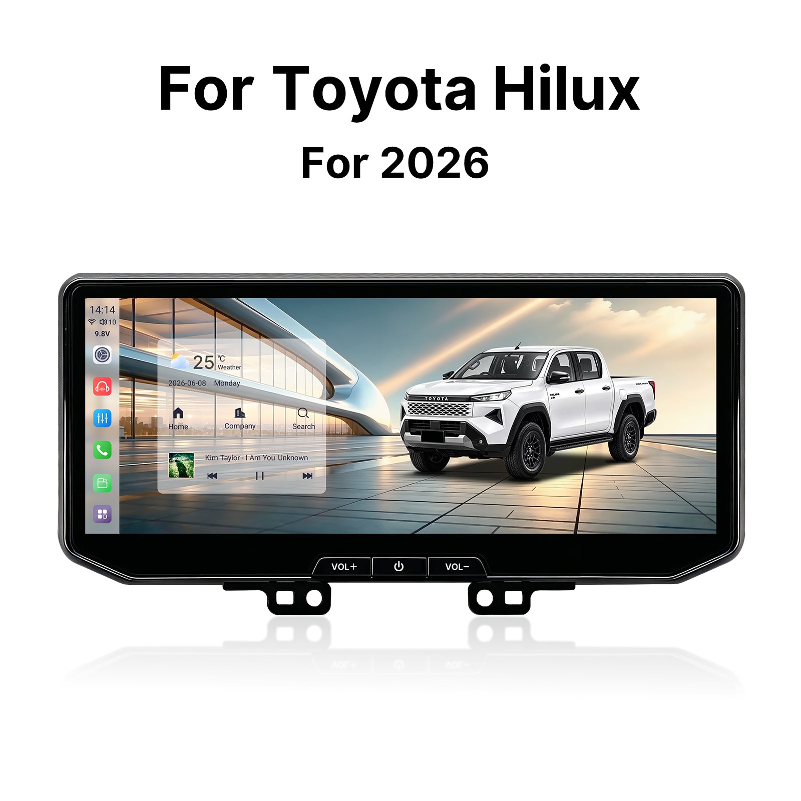 Youducar 12.3 Inch Android Car Stereo For Toyota Hilux 2026, Touch Screen Car Radio With Wireless CarPlay GPS Navigation Bluetooth Head Unit