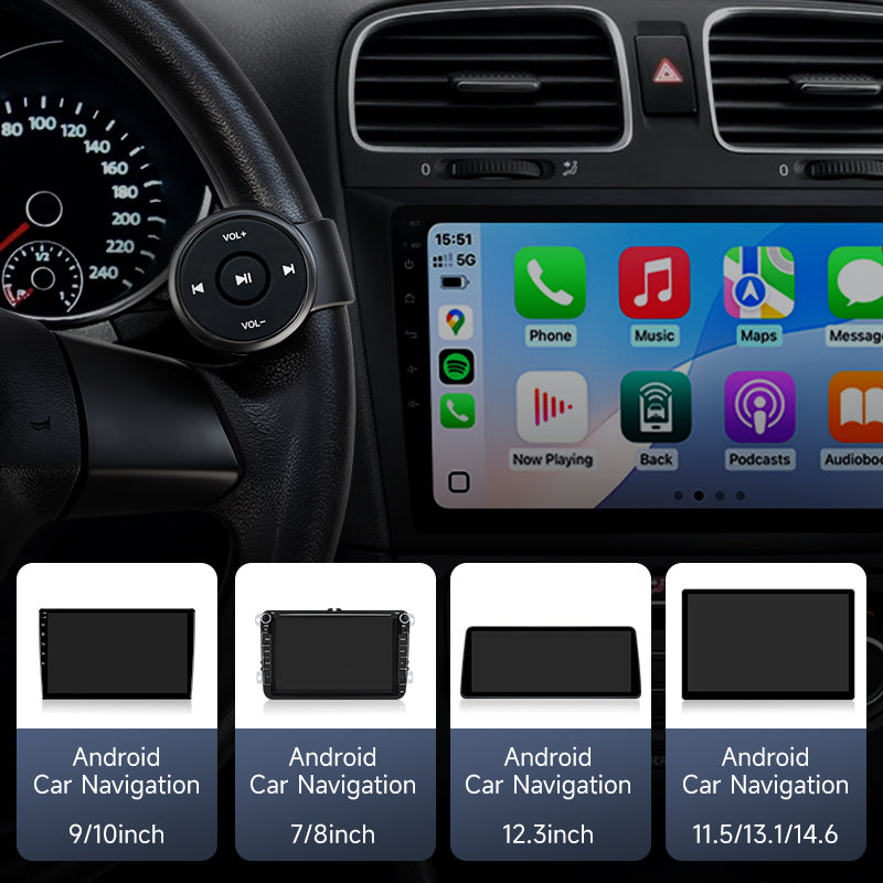 YD004 Universal Portable Bluetooth Steering Wheel Control Buttons Multi Function Wireless Remote For Car Radio DVD Player Upgrade