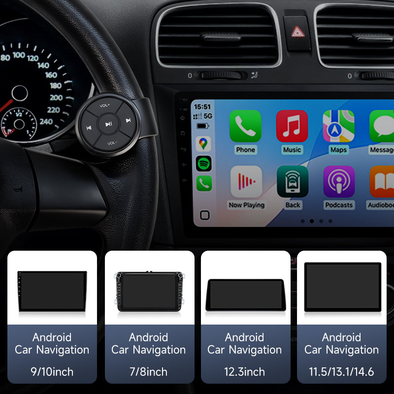 YD009 Universal Portable Bluetooth Steering WheelControlButtonsMulti Function Wireless Remote For Car Radio DVDPlayerUpgrade Product page