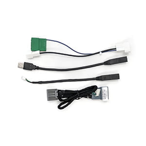 USB-A to USB-C adapter cable for connecting modern smartphones to the head unit.