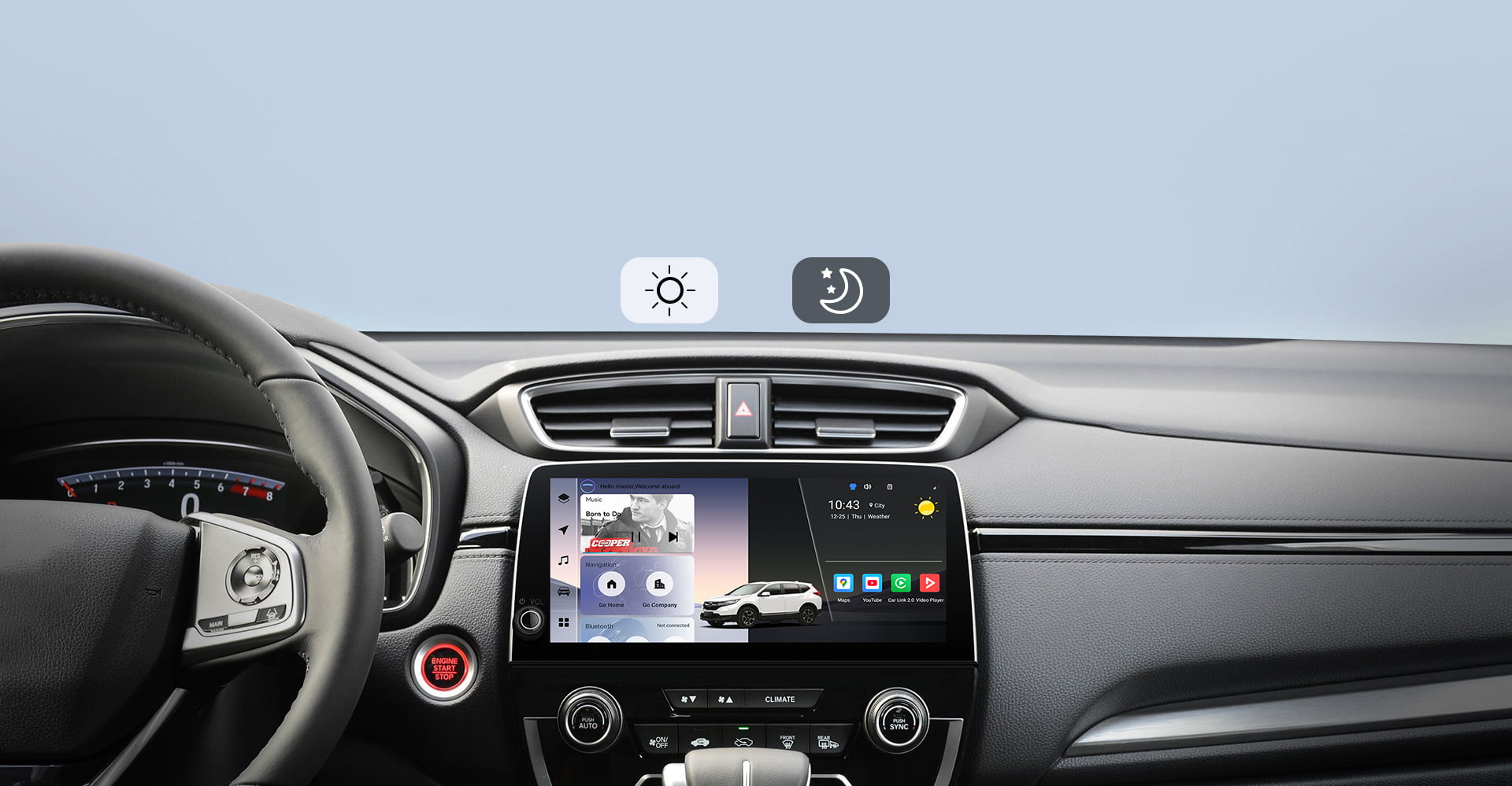 Infographic for the Real-Time GPS Navigation feature, showcasing compatibility with popular international navigation apps like Waze, Google Maps, and iGO on a Toyota Sienna head unit. Highlights multi-GNSS satellite support for precise, hands-free navigation.