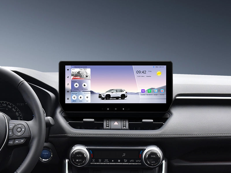 YOUDUCAR 12.3 inch 2K Android Head Unit for Toyota RAV4 2019-2025 Wireless CarPlay Navigation