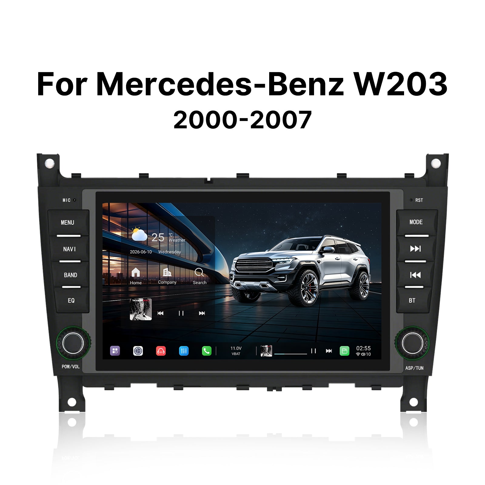 Youducar 8" Dedicated Car Head Unit for Mercedes C-Class W203, Original Car Fit GPS Navigation Stereo