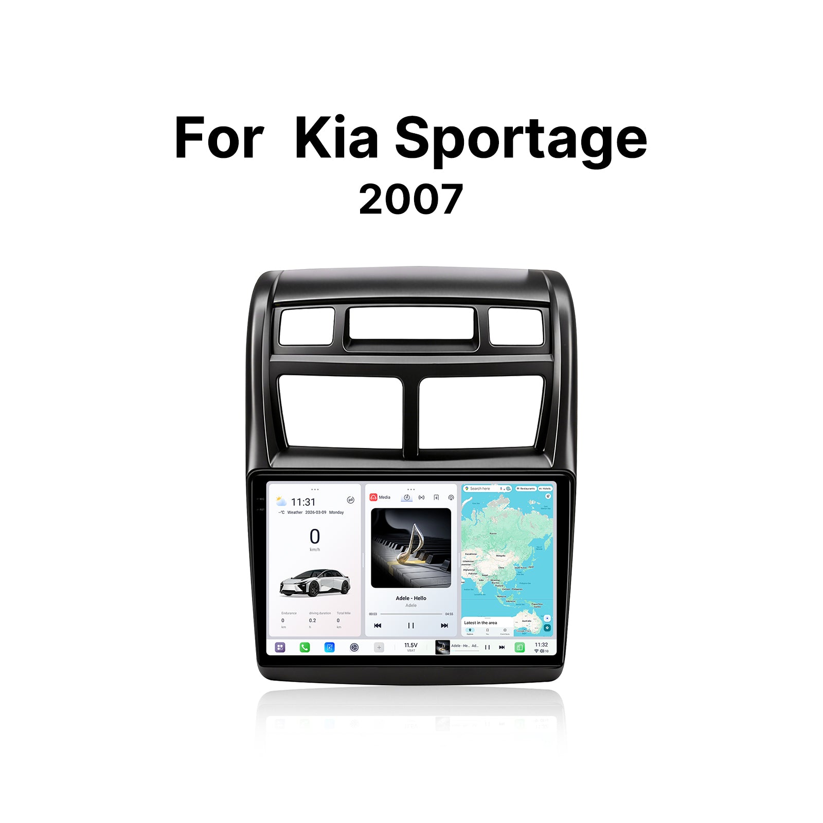 Youducar 9.5" Android Car Stereo for Kia Sportage 2007 | Touch Screen Radio GPS Navigation Frame Kit