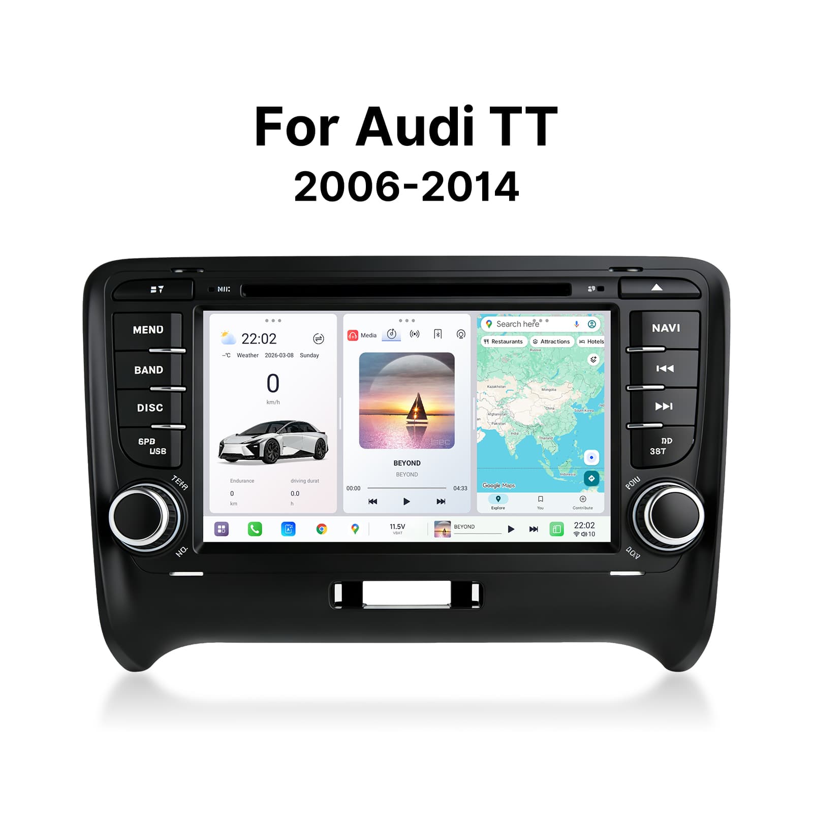 Youducar 7 Inch Dedicated Android Head Unit for Audi TT | Plug and Play Car Stereo Upgrade