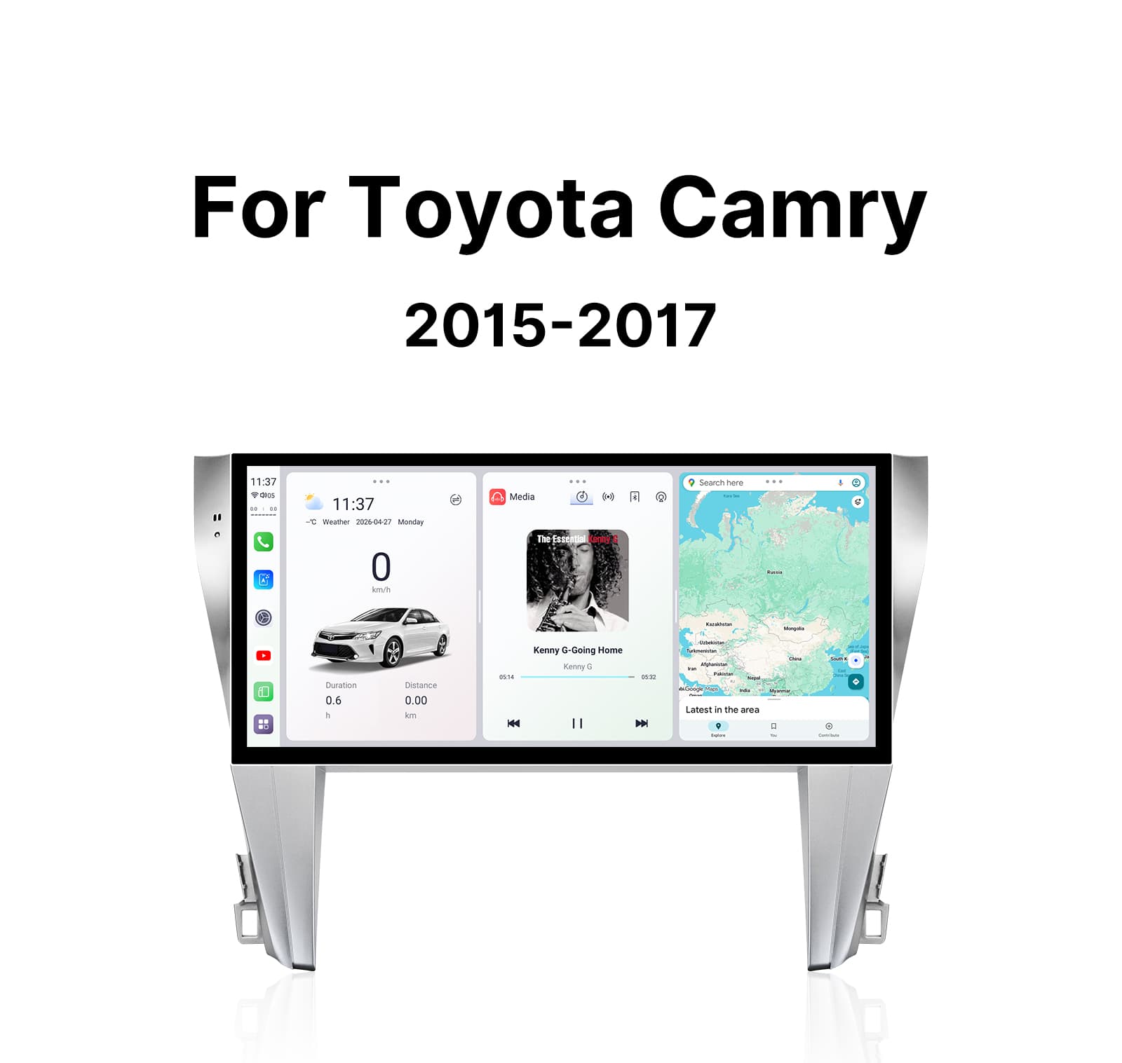 Youducar 12-Inch Android Head Unit for Toyota Camry 2015-2017 | Large Touchscreen with Wireless CarPlay & Android Auto