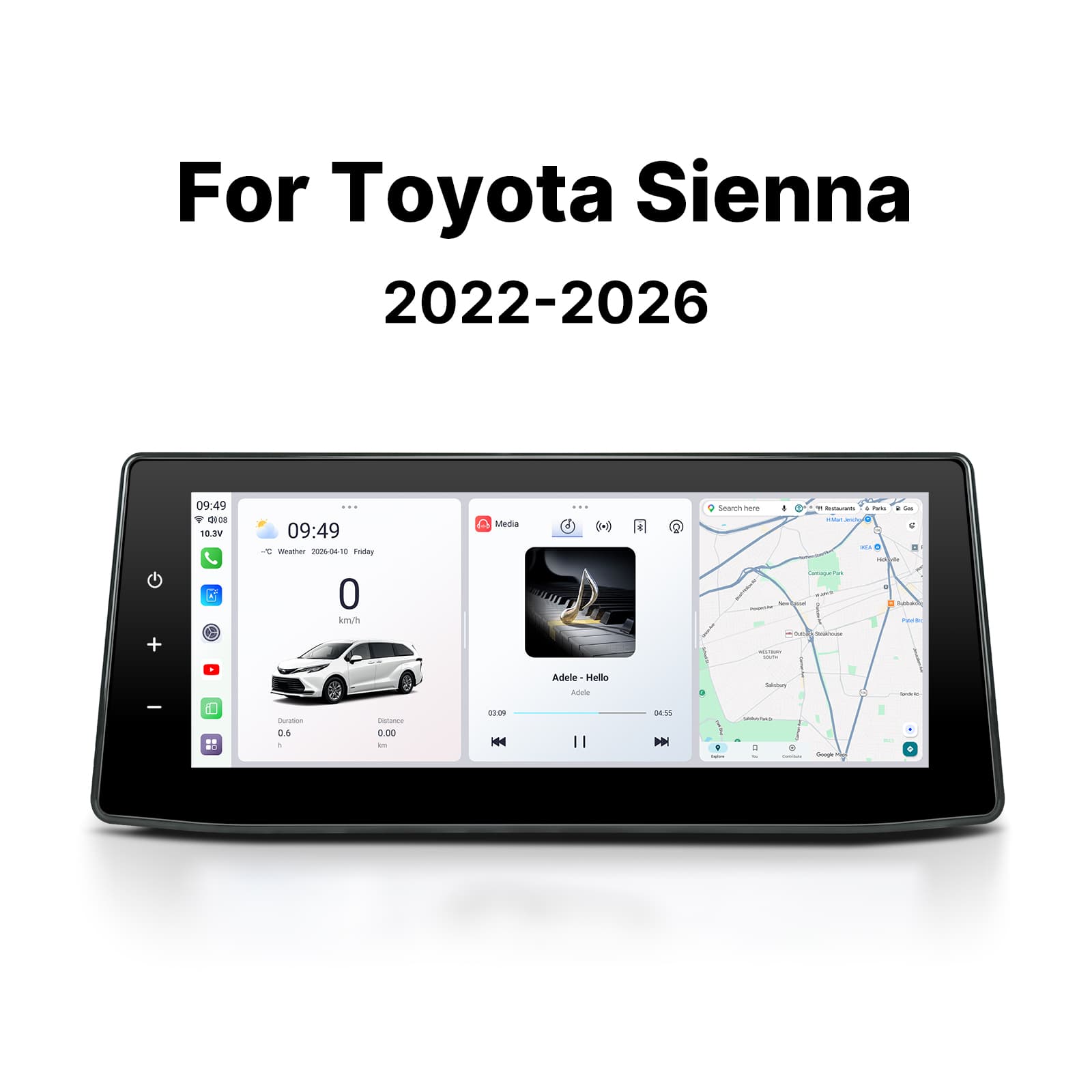 Youducar Android Head Unit for Toyota Sienna 2022-2026 | Wireless CarPlay & Android Auto，Toyota Sienna head unit