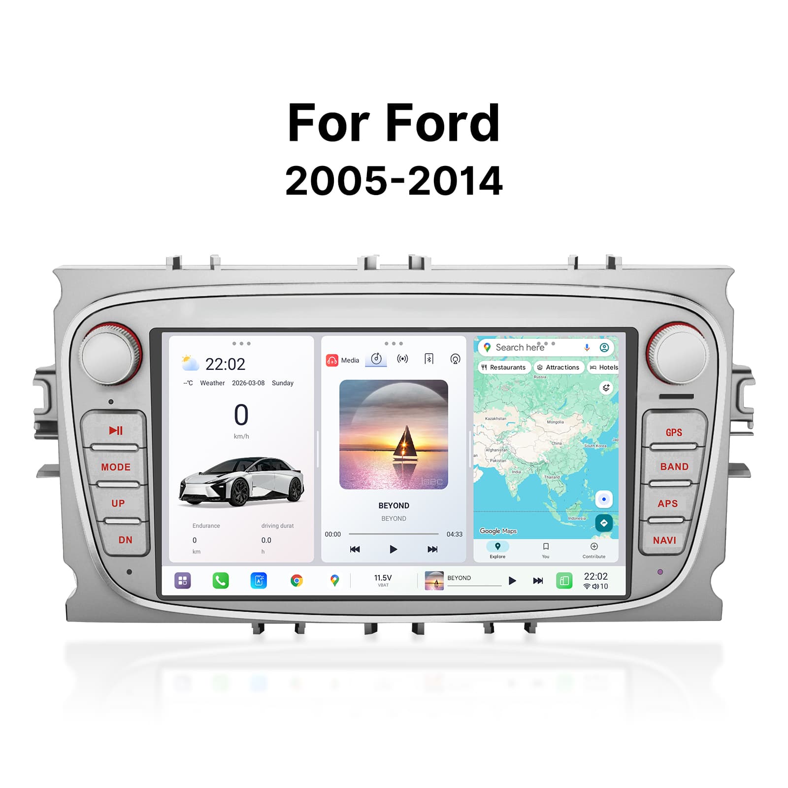 Youducar Dedicated Car Head Unit, 7 Inch Bluetooth Multimedia Radio for Ford Classic Focus
