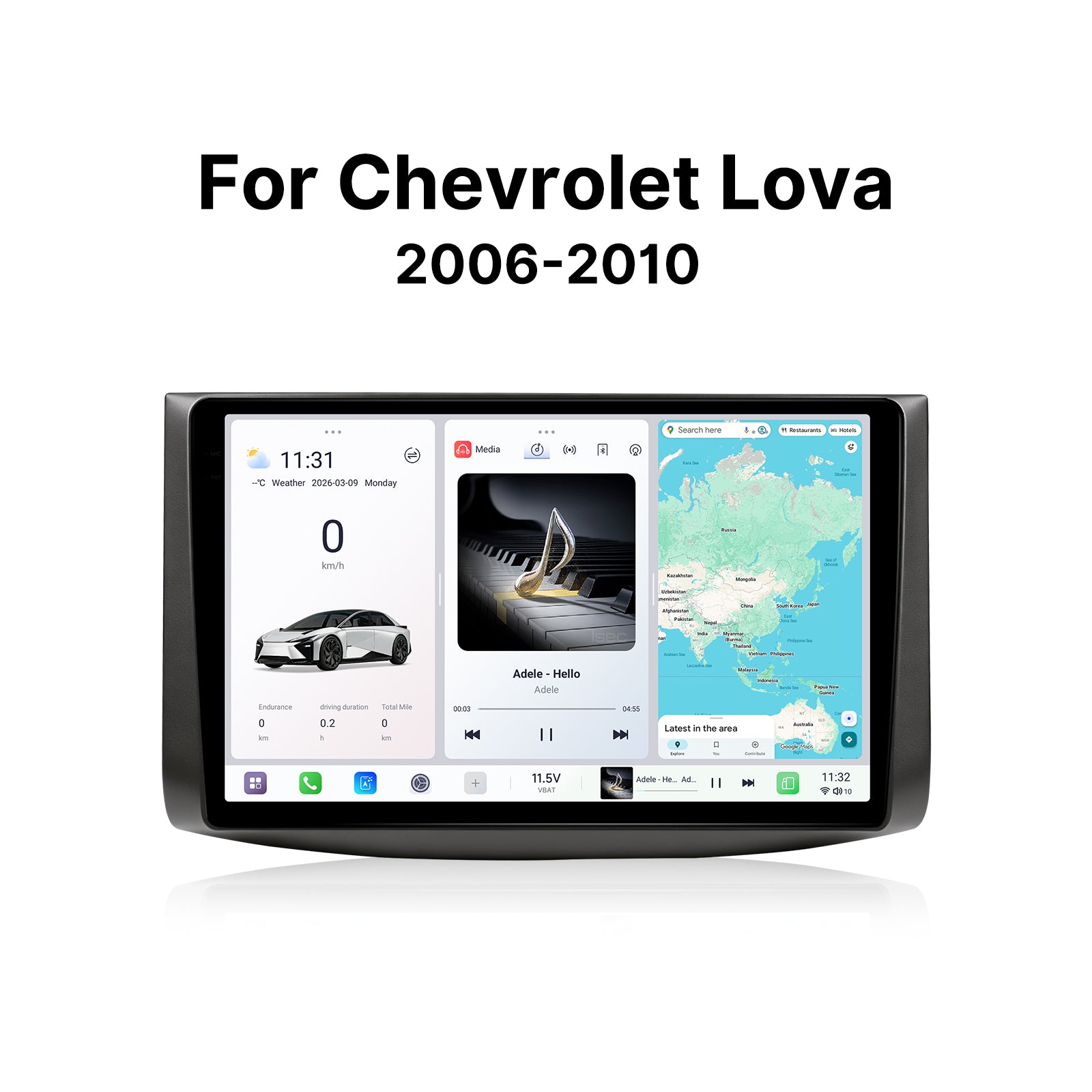 Youducar 9.5 Inch Android Car Screen With Frame for Chevrolet Lova 2006-2010